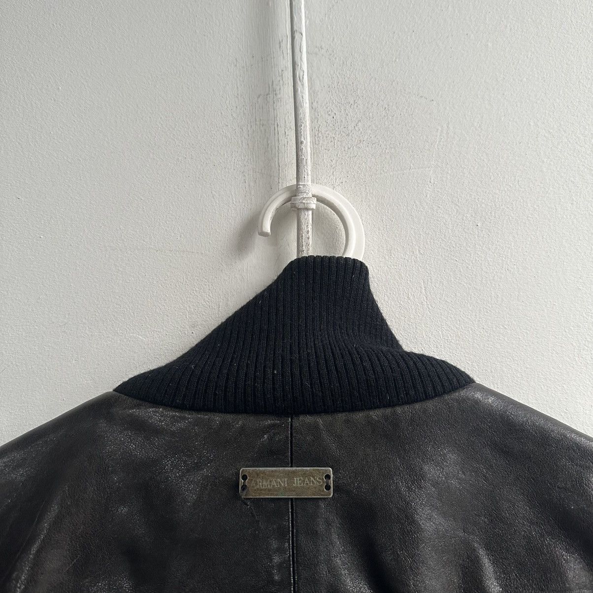 Armani Armani Jeans Vintage Vera pelle Leather Jacket Size XS / US 0-2 / IT 36-38 - 15 Thumbnail