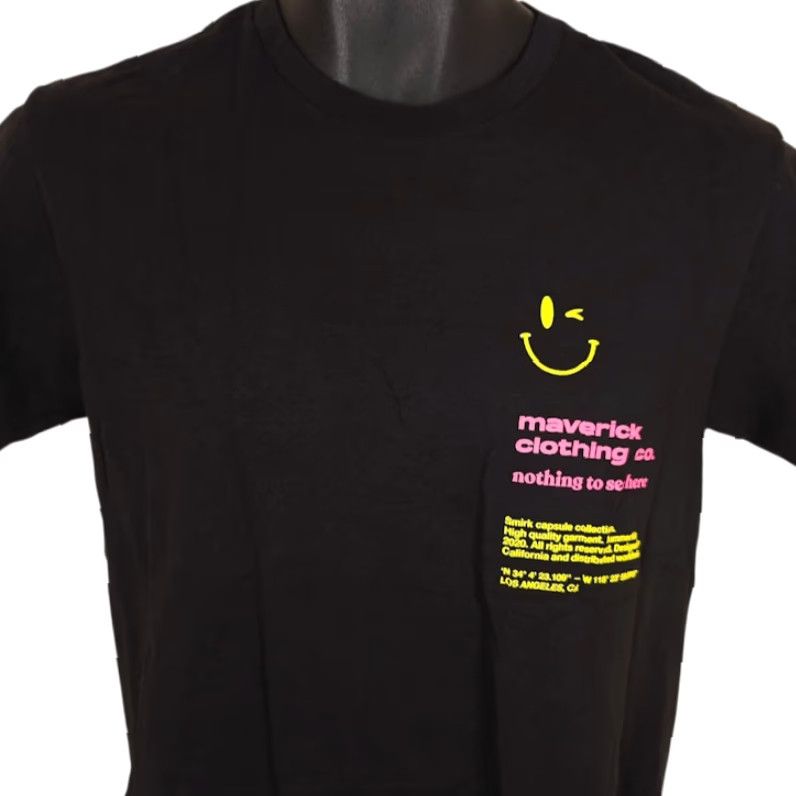 Vintage Maverick Crop Top T Shirt Womens Size Large Black Logan Paul Streetwear Size L / US 10 / IT 46 - 2 Thumbnail