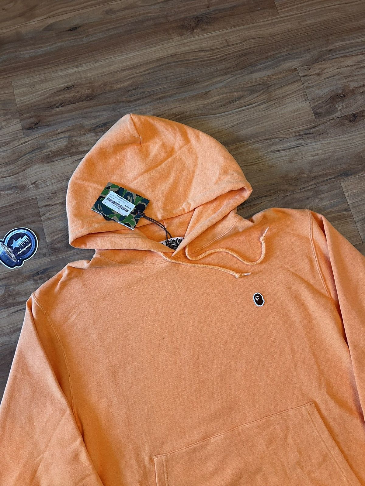 Bape NEW Bape Orange One Point Ape Face Pullover Hoodie Size US XL / EU 56 / 4 - 5 Thumbnail