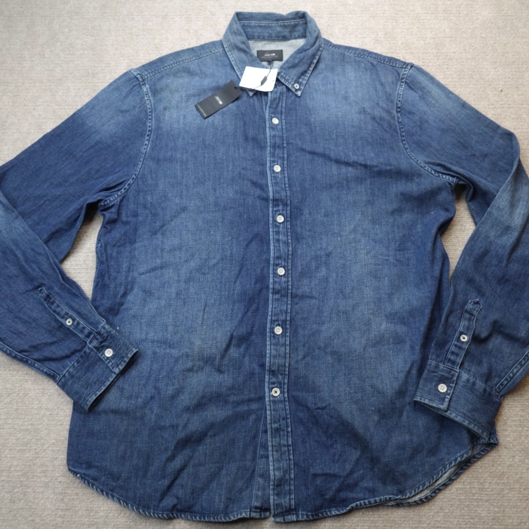 Vintage Joe's Jeans Shirt XL Blue Button Front Cotton NEW Men Size US XL / EU 56 / 4 - 2 Thumbnail