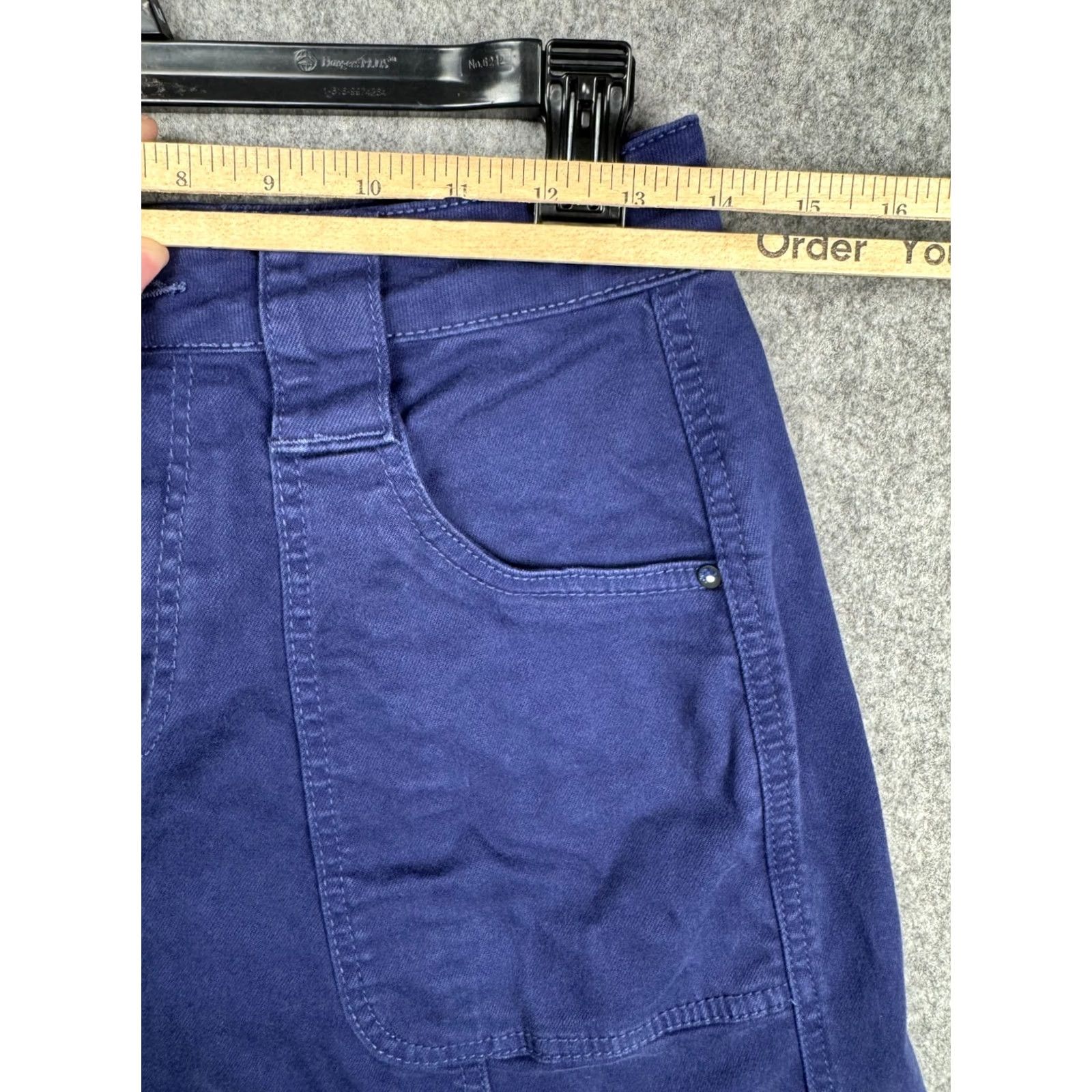 Denime Wash Lab Denim Skirt Women's 27 Blue Frayed Pockets A-Line Size 27" / US 4 / IT 40 - 7 Thumbnail
