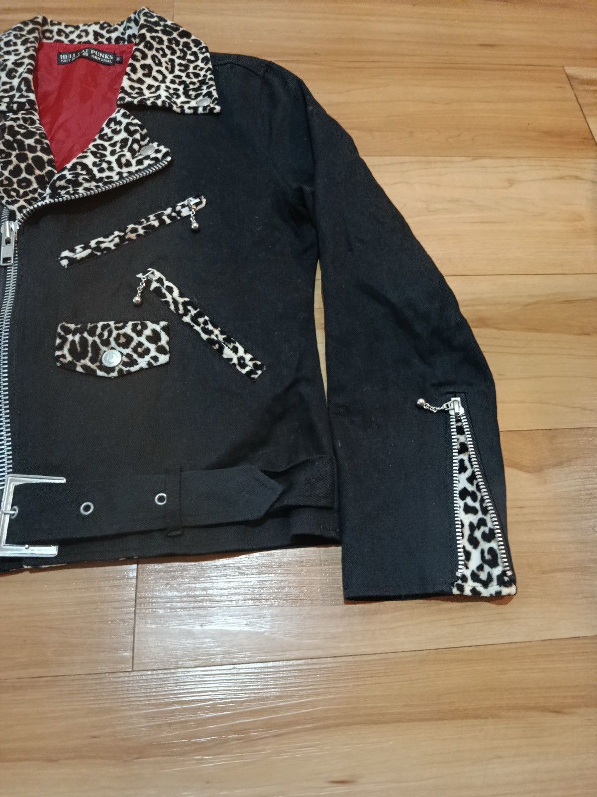 Hysteric Glamour Hell cat punks leopard double collar black jacket Size US M / EU 48-50 / 2 - 2 Thumbnail