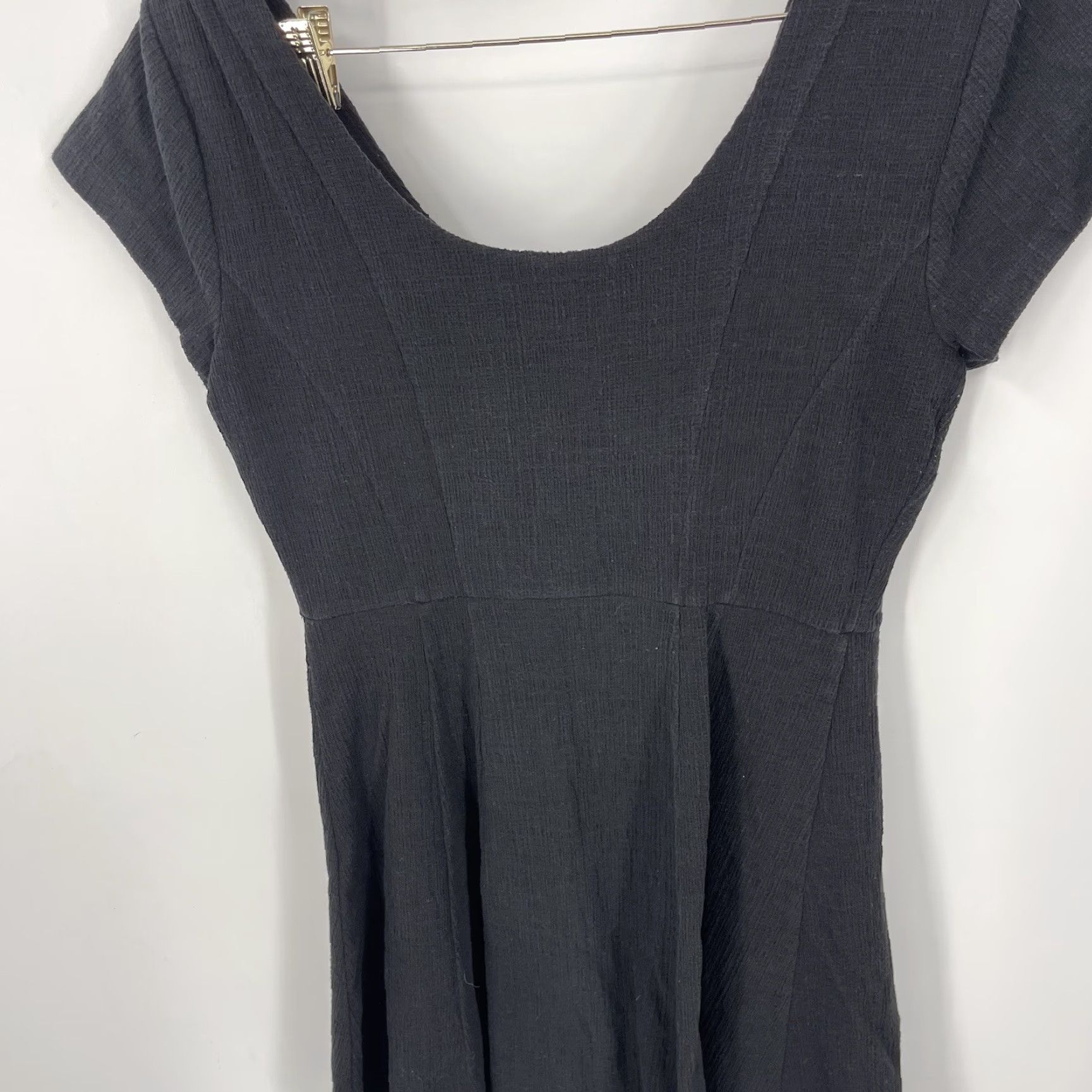 Anthropologie Anthropologie Maeve Dress Womens Medium Black Textured Mini Short Quiet Luxury Size 32" / US 10 / IT 46 - 6 Thumbnail