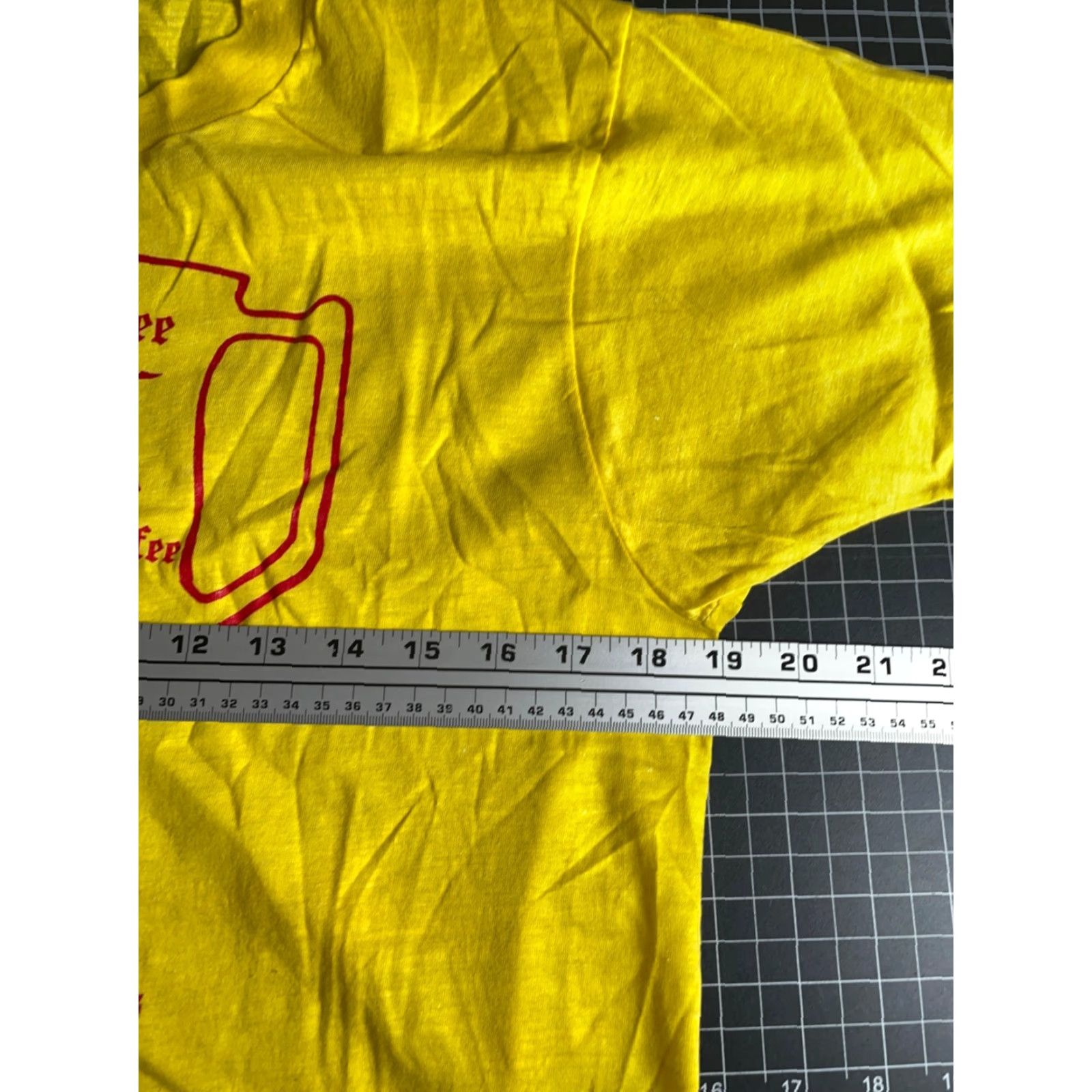 Vintage VINTAGE Screen Stars T-Shirt Graphic Print Gaelic Coffee Yellow XL Small 80s 50/50 Cotton-Polyester Men Short Sleeve Crew Neck Lightweight USA Size US S / EU 44-46 / 1 - 5 Thumbnail