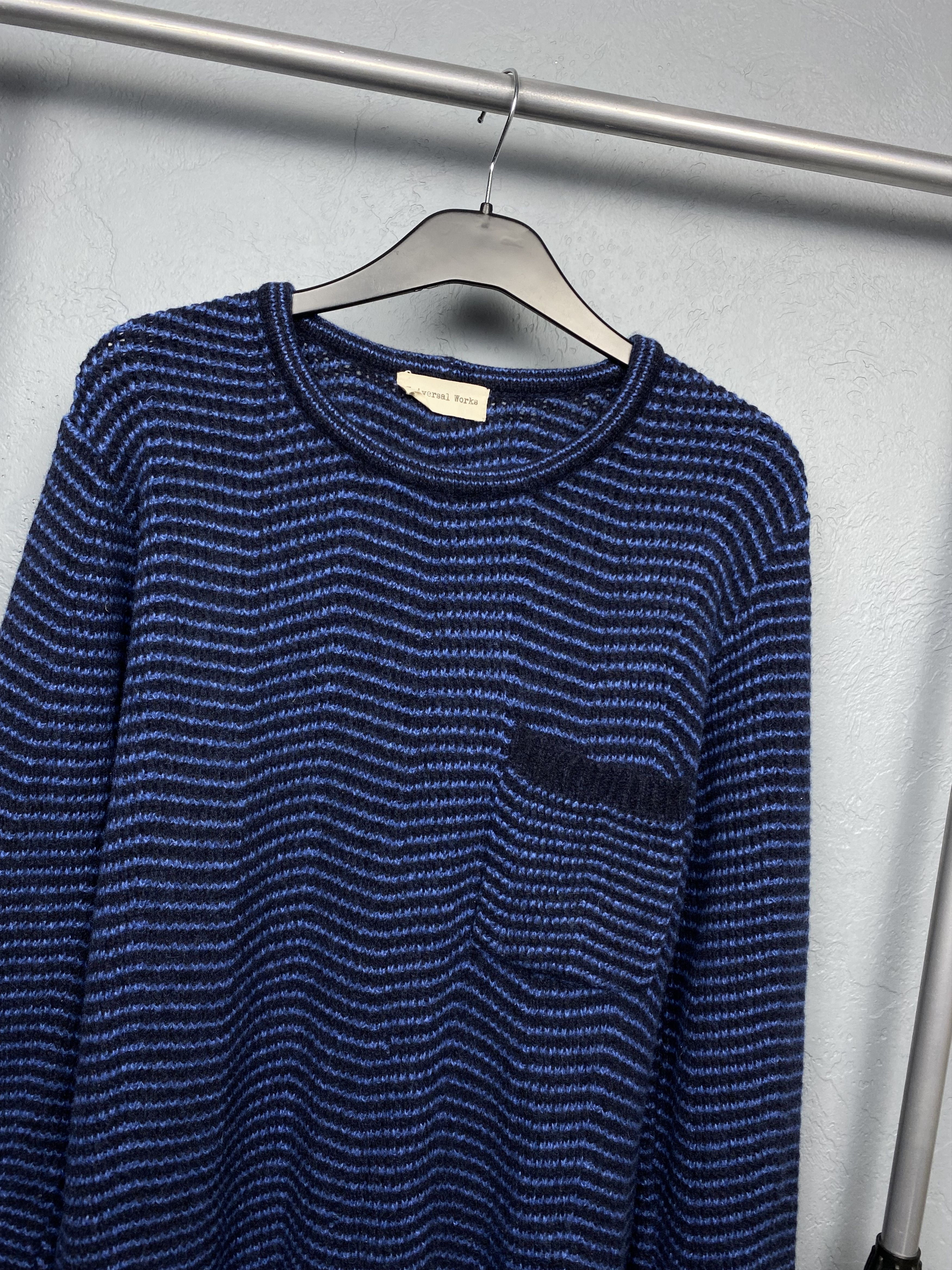Universal Works × Vintage Universal Works Mens Oversized Crew Neck Wool Knit Sweater Size US S / EU 44-46 / 1 - 2 Thumbnail