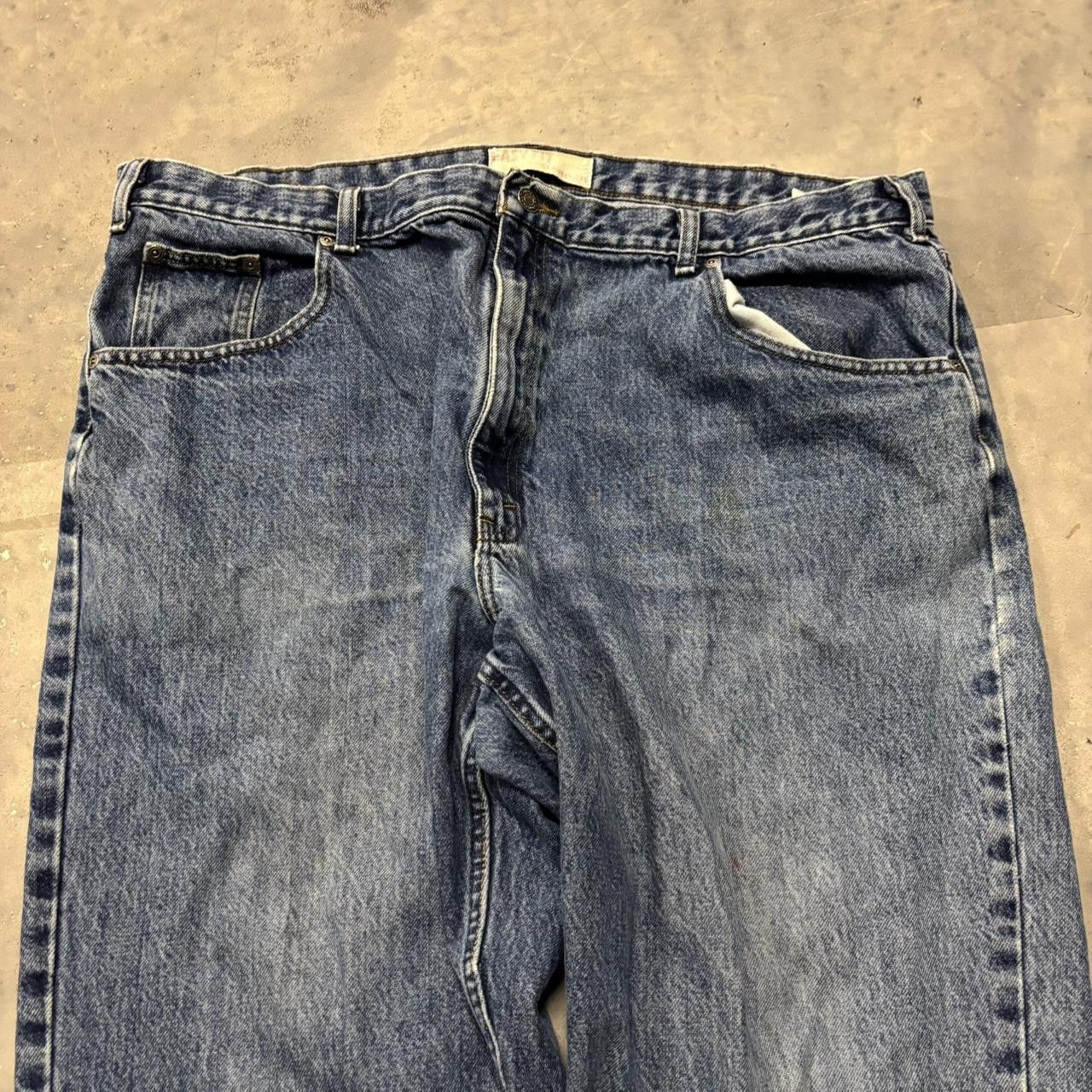 Japanese Brand × Vintage Crazy Vintage Y2K/2000s Baggy Dark Wash Skater Denim Jeans! Size US 42 / EU 58 - 5 Thumbnail