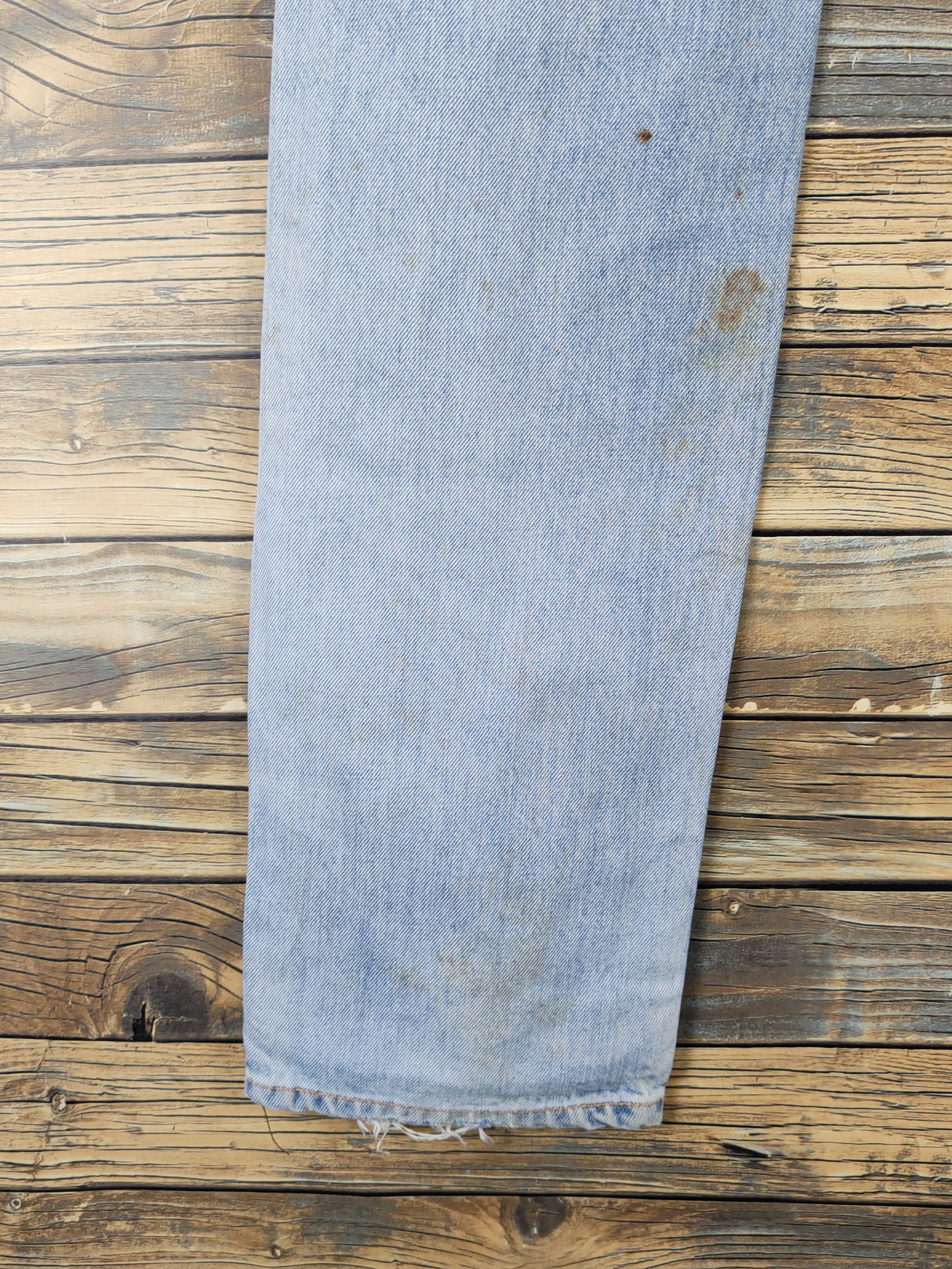 Edwin Edwin Light Blue Distressed Ripped denim Jeans #W1485 Size US 33 - 11 Thumbnail