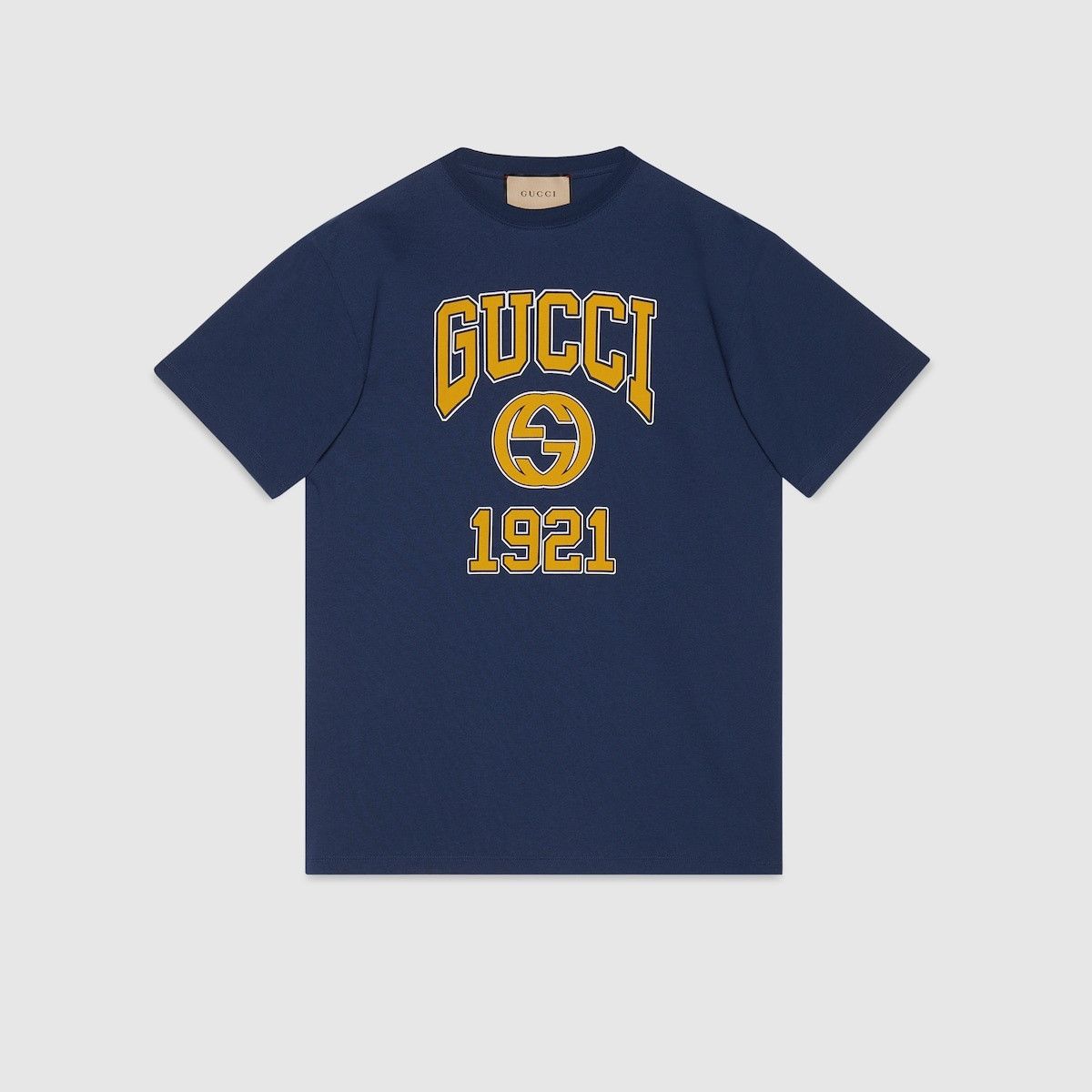 o1s1wg110925 Cotton Jersey Printed T-Shirt in Blue