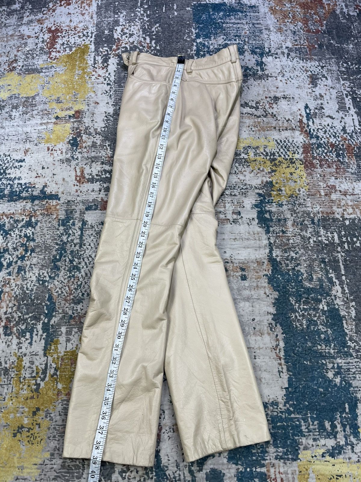 Genuine Leather Le Panier Marque Deposee Leather Pants Size 24" / US 00 / IT 34 - 17 Thumbnail