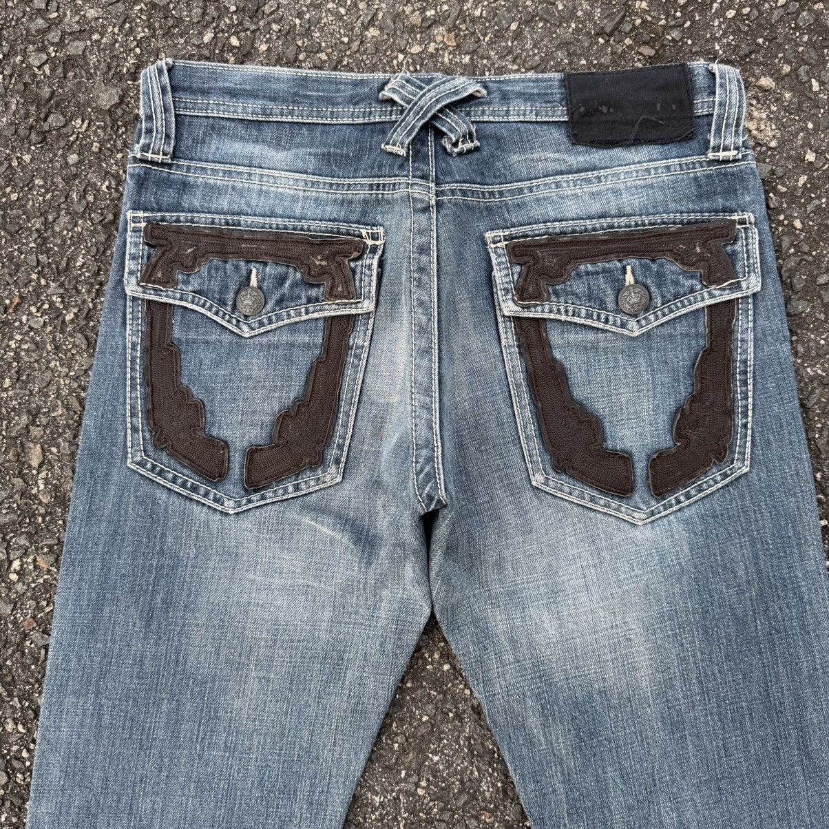 Japanese Brand W31 VINTAGE TRIM FLARE FADED DENIM JEAN PANTS Size US 31 - 14 Thumbnail