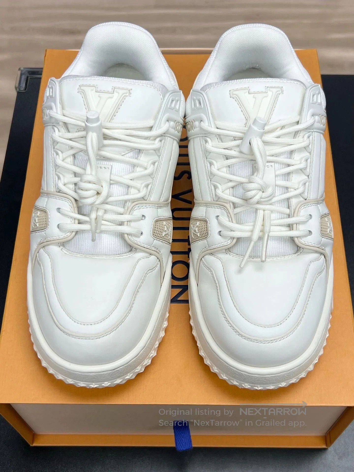 LV Trainer Maxi White Sneakers UK5.