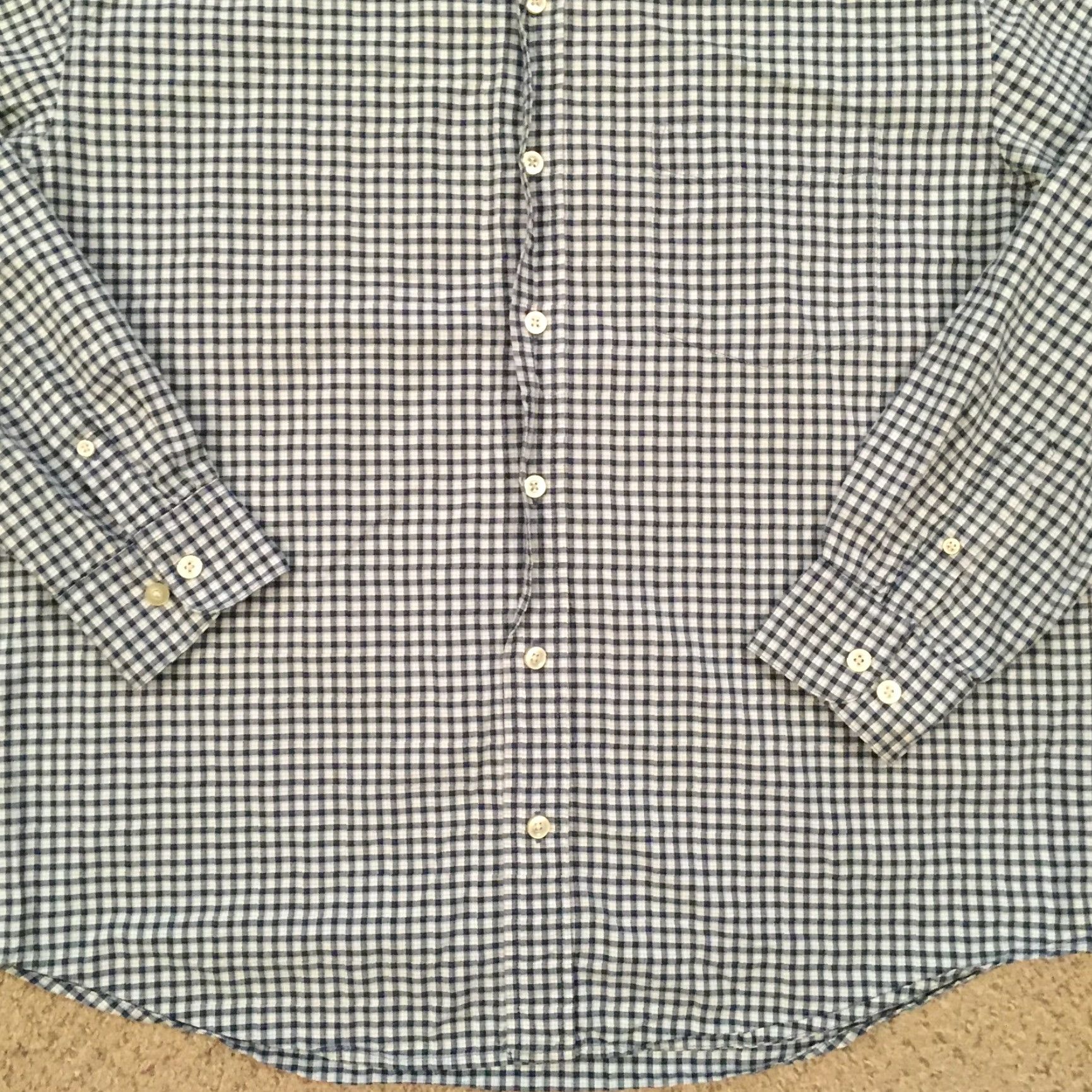 Old Navy Old Navy Mens Large Blue Check Shirt Long Sleeve Button-Up Size US L / EU 52-54 / 3 - 4 Thumbnail