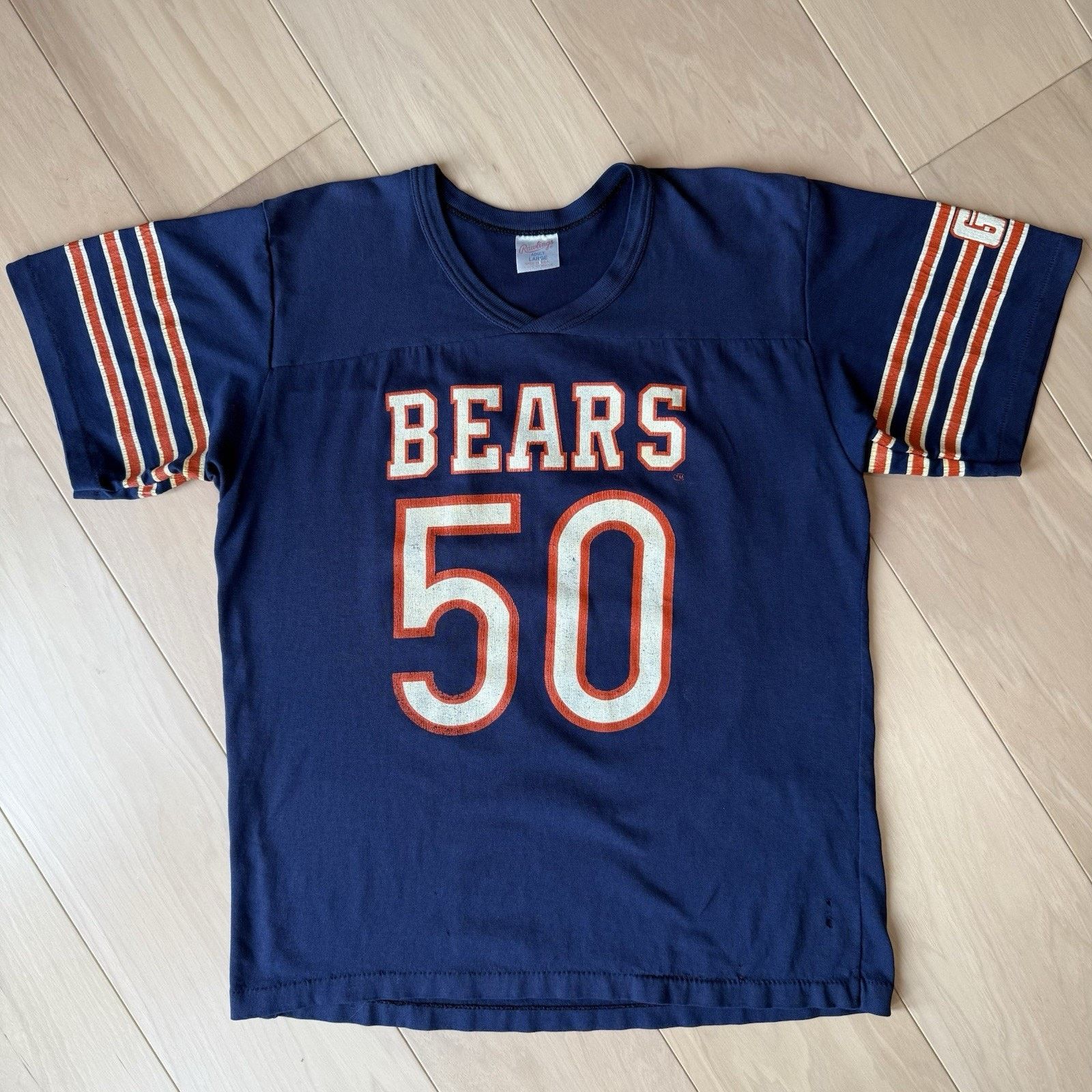 NFL × Vintage Vintage Chicago Bears Shirt L Navy 80s NFL Mike Singletary Size US L / EU 52-54 / 3 - 2 Thumbnail
