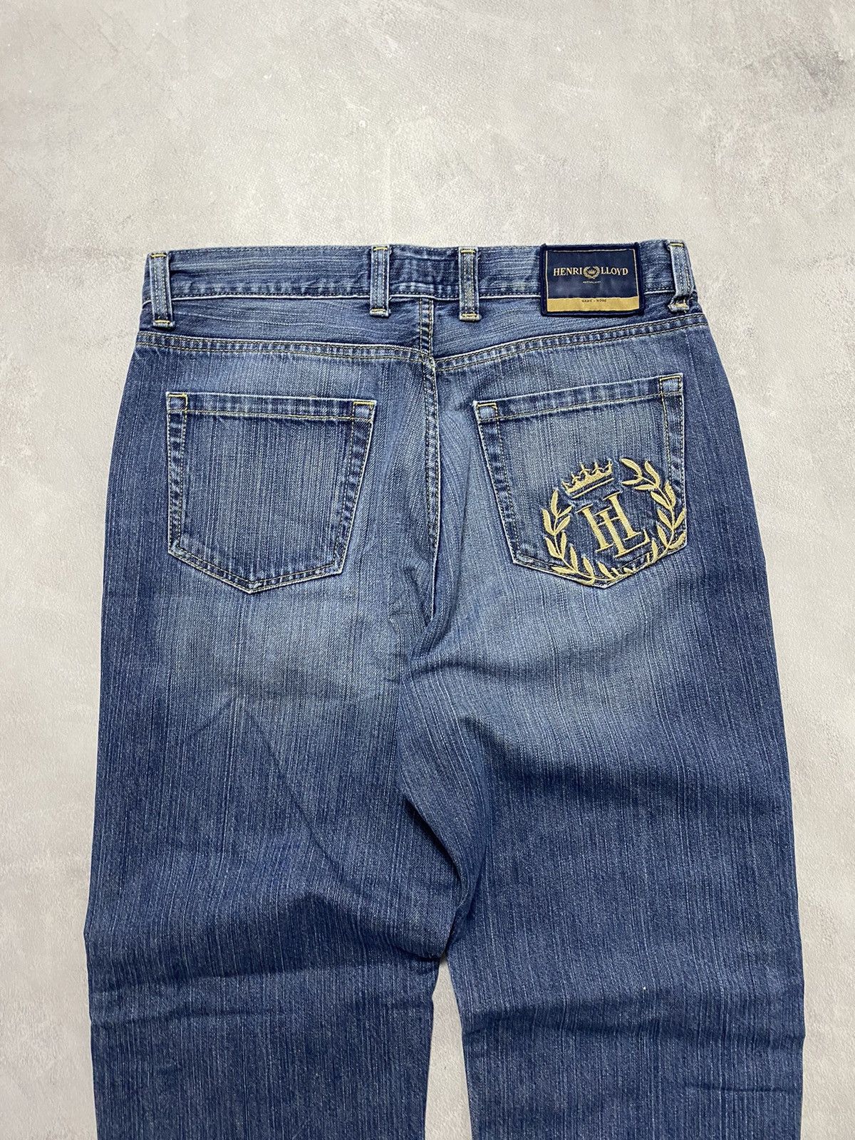 Henri Lloyd × Vintage Vintage 90s Pants Jeans Henri Lloyd Knit Back Logo Size US 32 / EU 48 - 6 Thumbnail