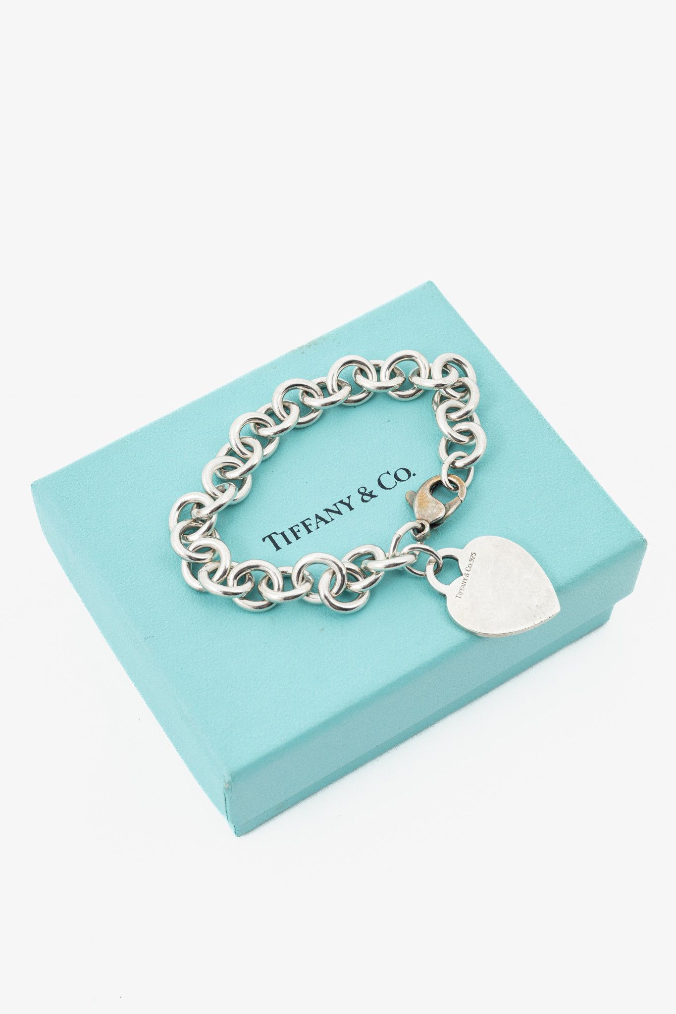 Tiffany & Co. Tiffany & Co. Sterling Silver Heart Tag Chain Bracelet Size ONE SIZE - 3 Thumbnail