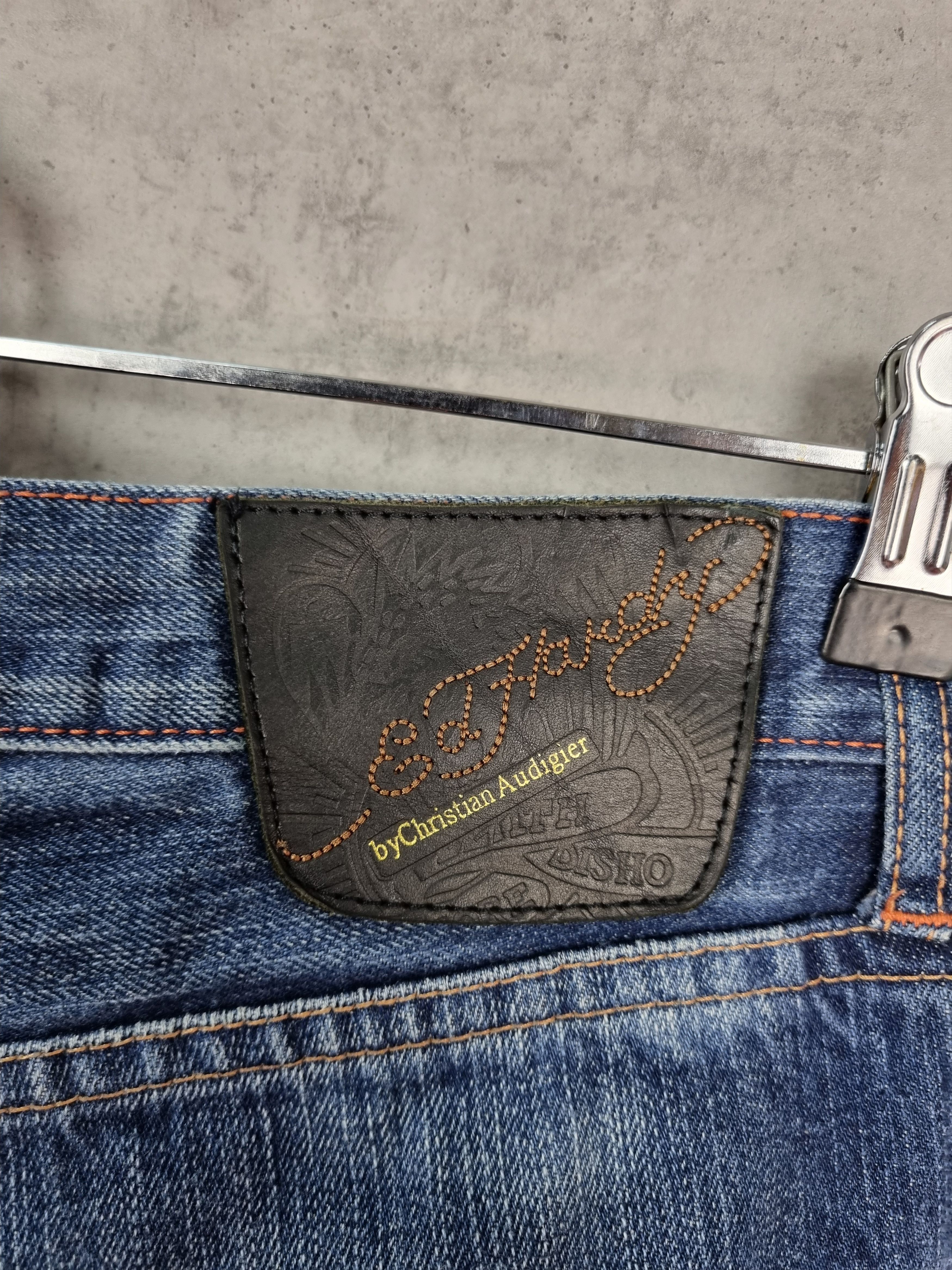 Christian Audigier × Ed Hardy Kills Slowly Love Embroidered Skull Logo by Ed Hardy Jeans Size US 34 / EU 50 - 7 Thumbnail