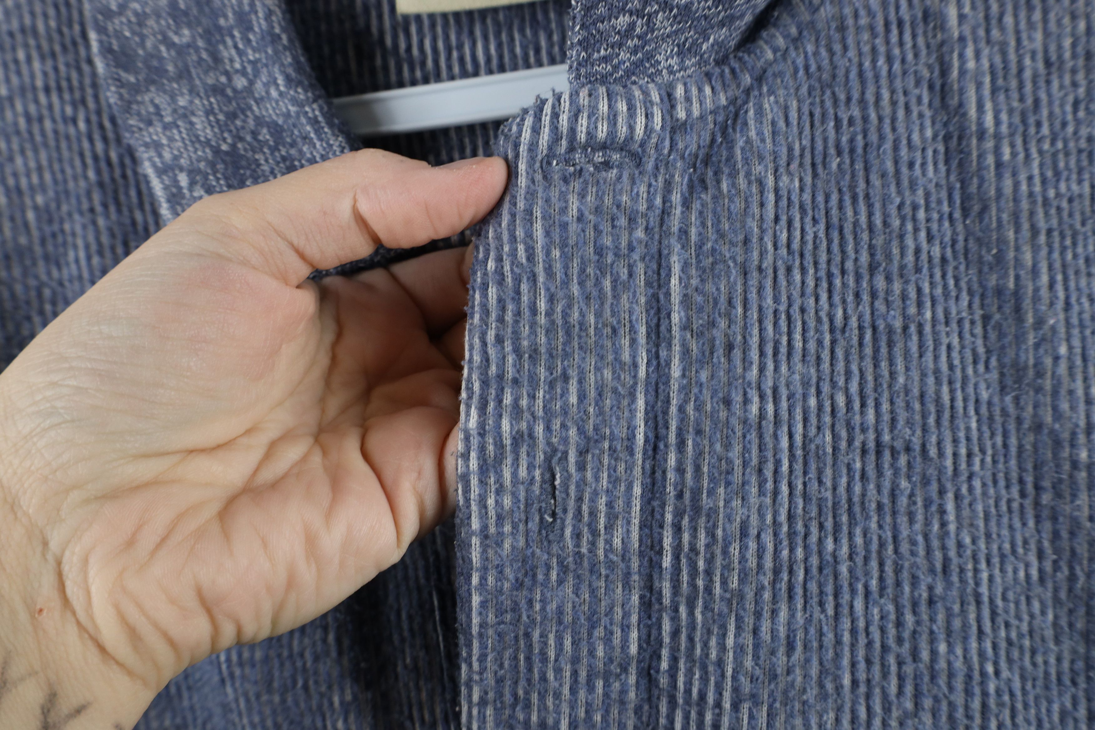 Vintage Vintage 90s Streetwear Fleece Ribbed Knit Long Sleeve Polo Size US M / EU 48-50 / 2 - 6 Thumbnail