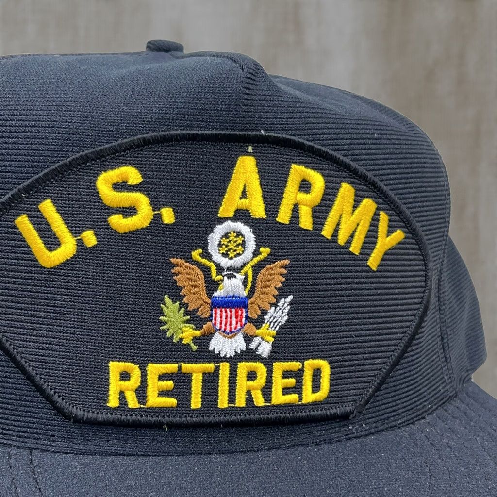 Vintage VINTAGE USA US Army Retired Veteran Patch Cap Hat Snapback Black United States Size ONE SIZE - 1 Thumbnail