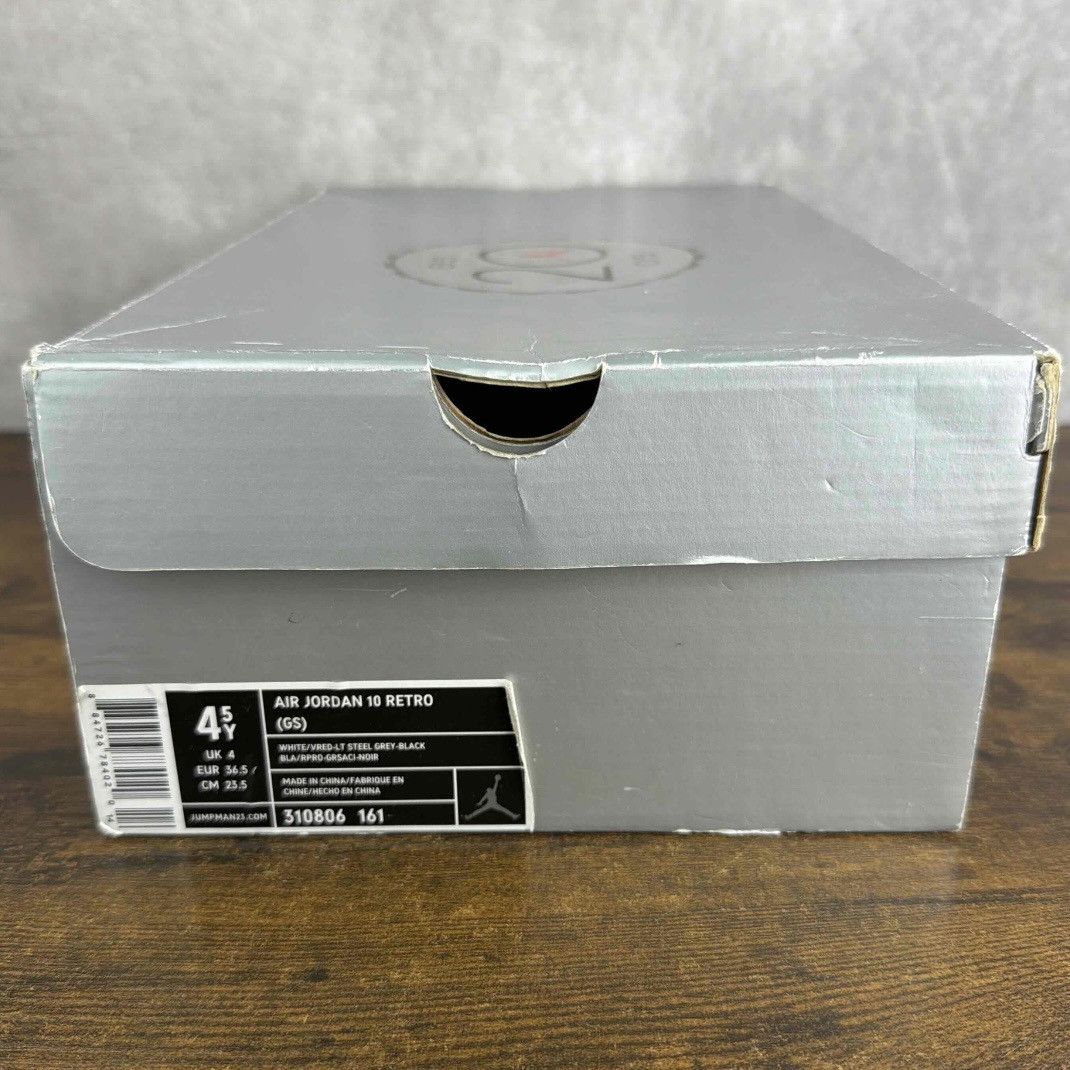 Jordan Brand Air Jordan 10 Retro Red Steel 2005 Size 4.5 GS 6W 310806-161 Size US 6 / IT 36 - 8 Thumbnail