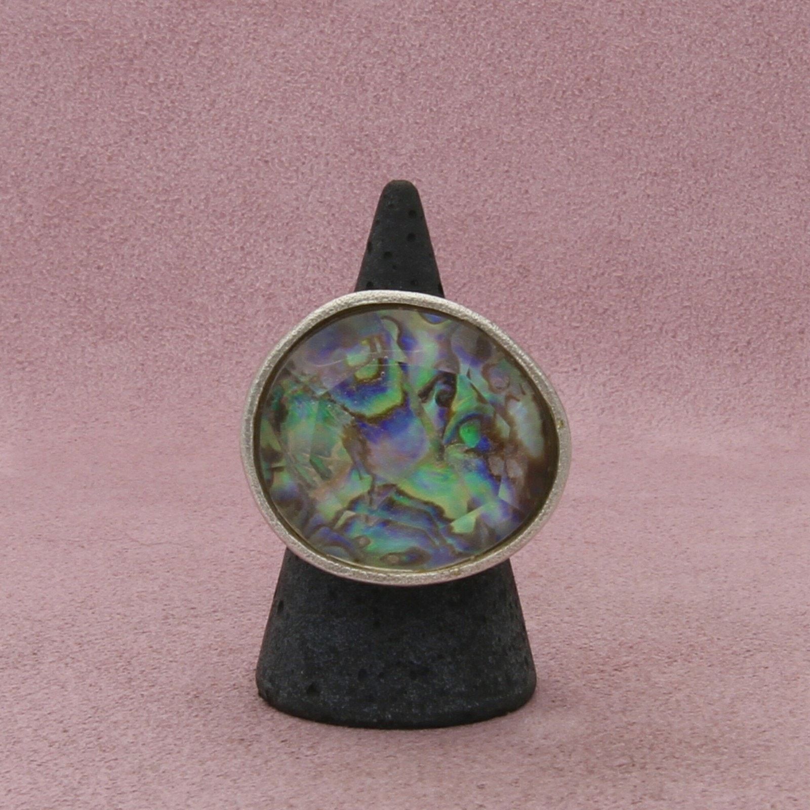 Sterling Silver silpada sterling silver classic rock abalone ring size 8 Size ONE SIZE - 3 Thumbnail