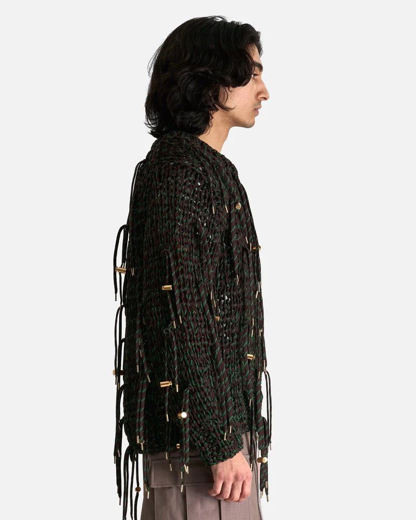 Sacai o1s1v1r1oon0925 Shoelace Knit Pullover in Multicolor Size US L / EU 52-54 / 3 - 2 Thumbnail