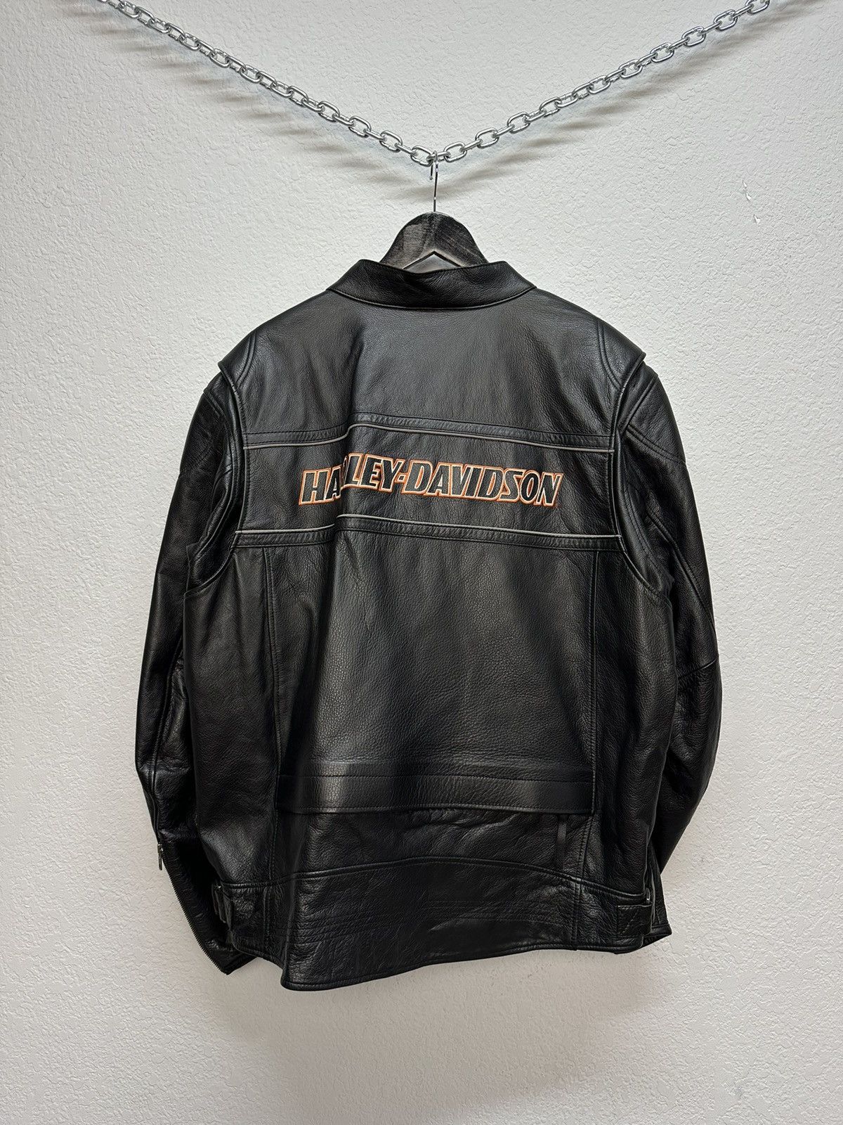 Vintage Vintage Harley-Davidson Leather Jacket Motorcycle Big Logo Size US XL / EU 56 / 4 - 9 Thumbnail