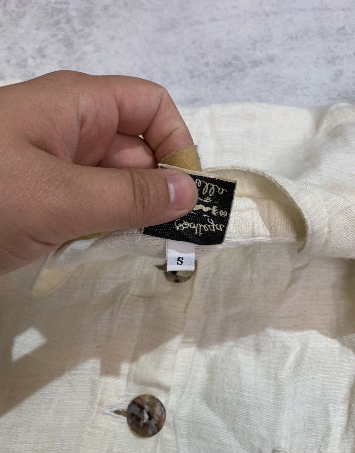 Other La Bottega di Brunella Linen Silk Jacket Off White Size S / US 4 / IT 40 - 4 Thumbnail
