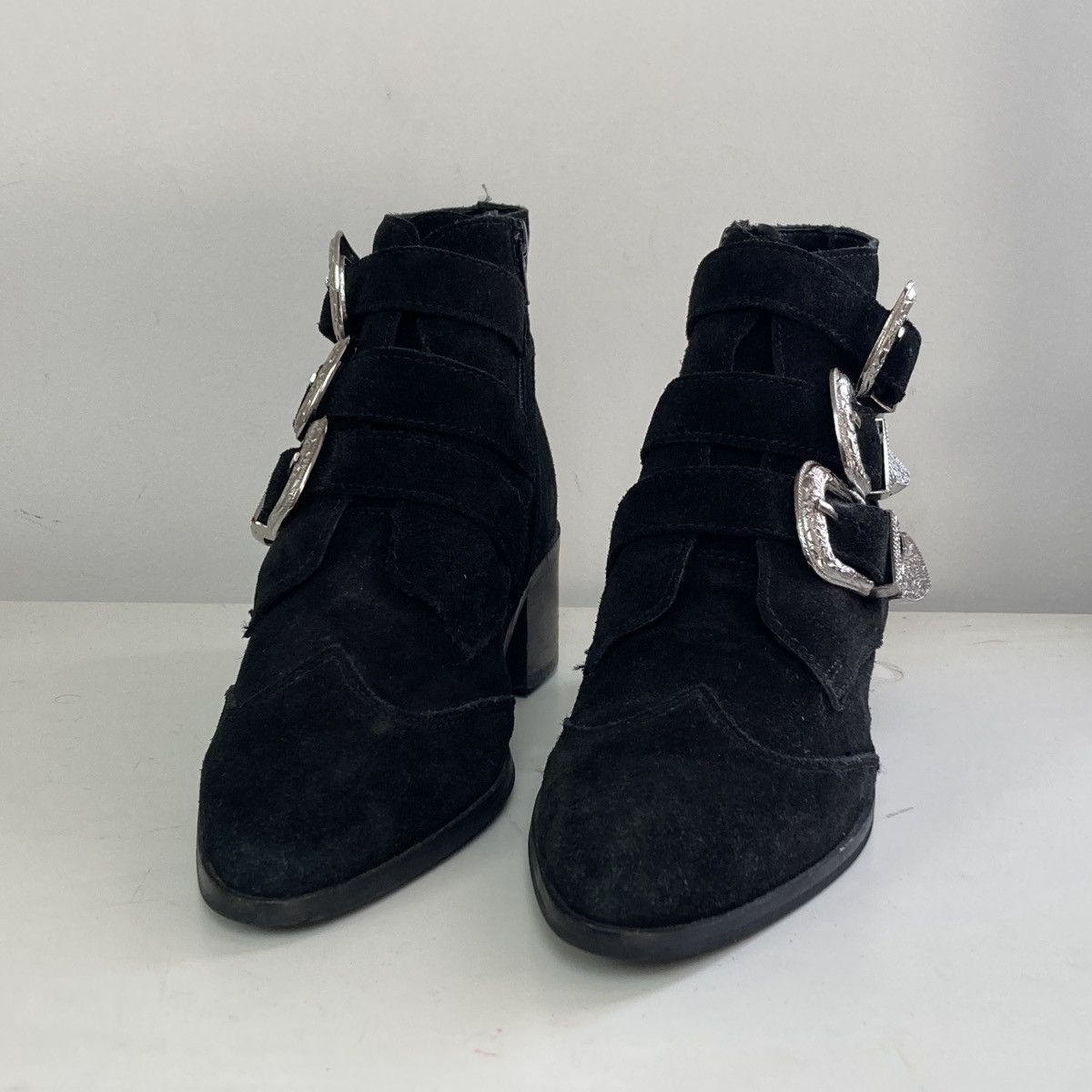 Vintage Avant garde suede leathers boots Size US 6.5 / IT 36.5 - 2 Thumbnail