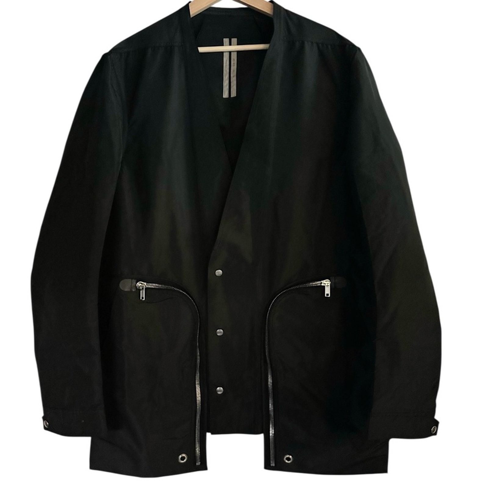 Rick Owens SS20 Tecuatl Bauhaus Jacket Black IT 50 Large Zipper Pockets Size US L / EU 52-54 / 3 - 3 Thumbnail