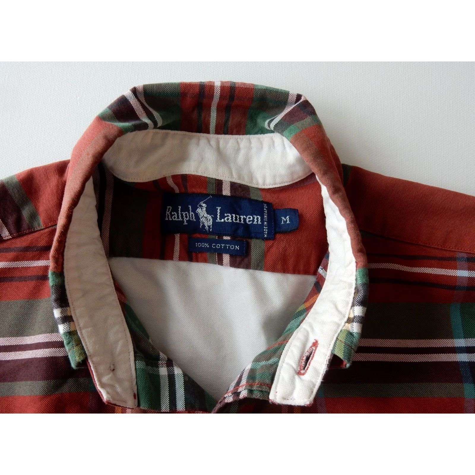 Polo Ralph Lauren VTG Polo Ralph Lauren Button-Up Shirt Red Plaid XL Mens Faint Bleach Stains Size US XL / EU 56 / 4 - 4 Thumbnail