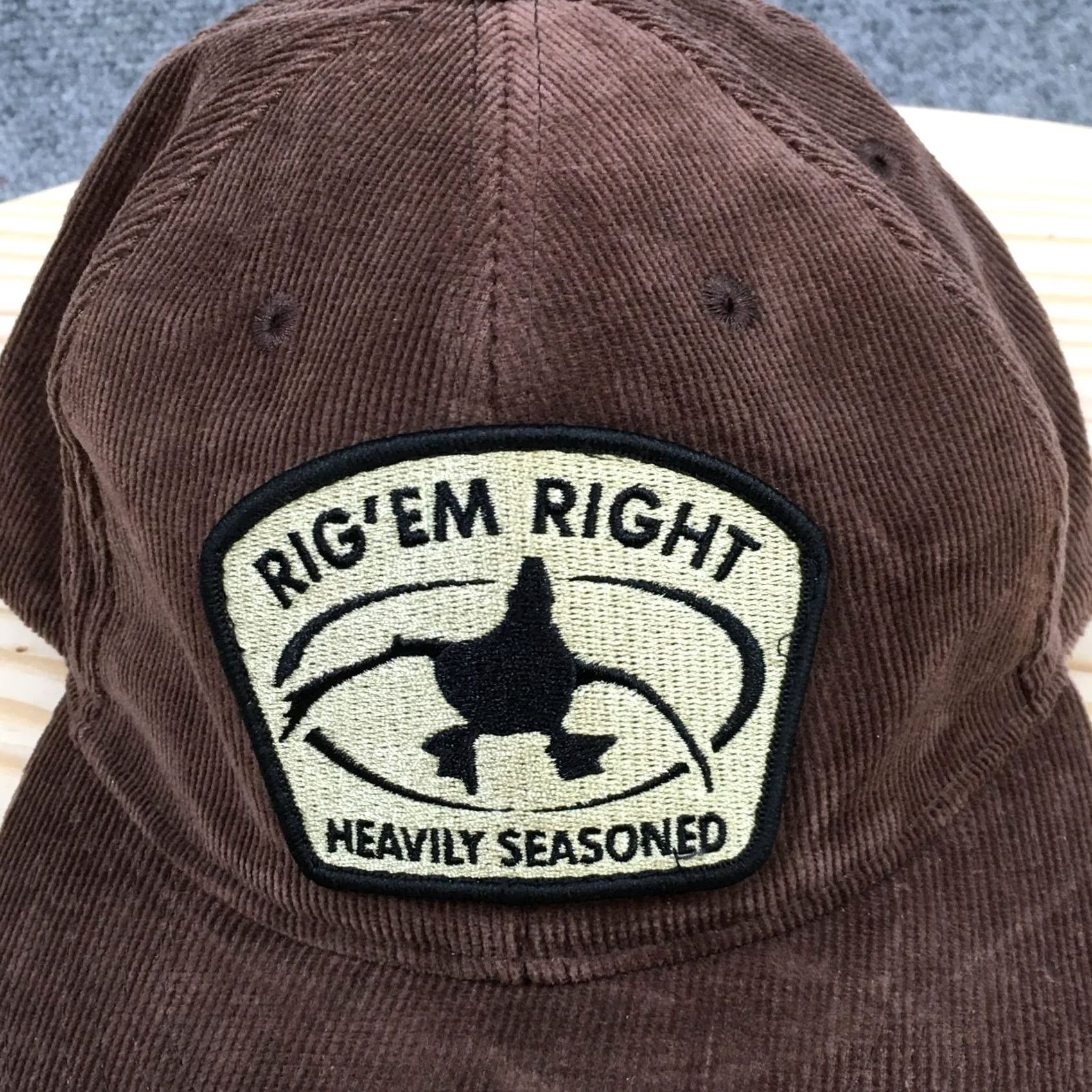 Vintage Rig'Em Right Waterfowl Brown Corduroy Hat Mens OS Brown Snapback Adjustable Size ONE SIZE - 3 Thumbnail