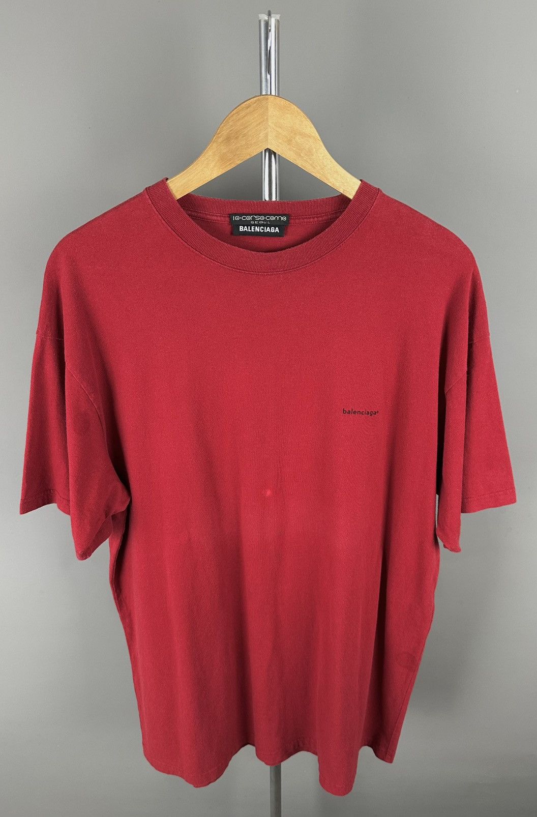 Balenciaga Balenciaga - 2018 Oversized - Small Chest Logo Tee Size US M / EU 48-50 / 2 - 2 Thumbnail