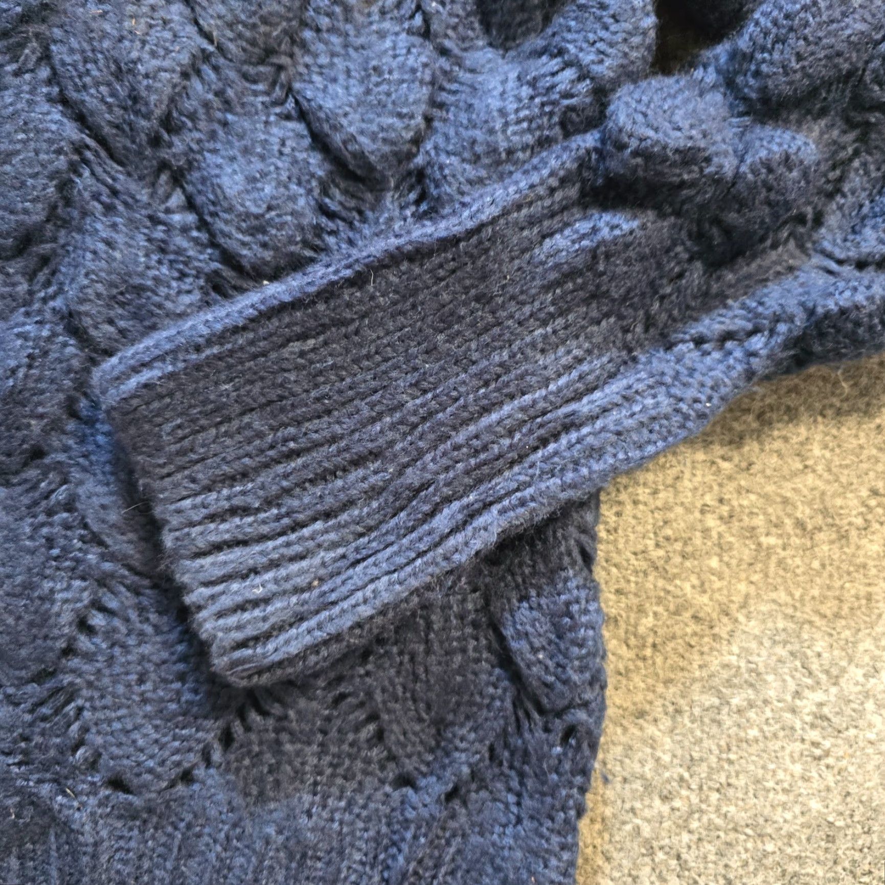 Vintage FRNCH Paris Sweater Womens Size S Blue Eyelet Knit Texture Cowl Neck Casual Shirt? Size S / US 4 / IT 40 - 3 Thumbnail