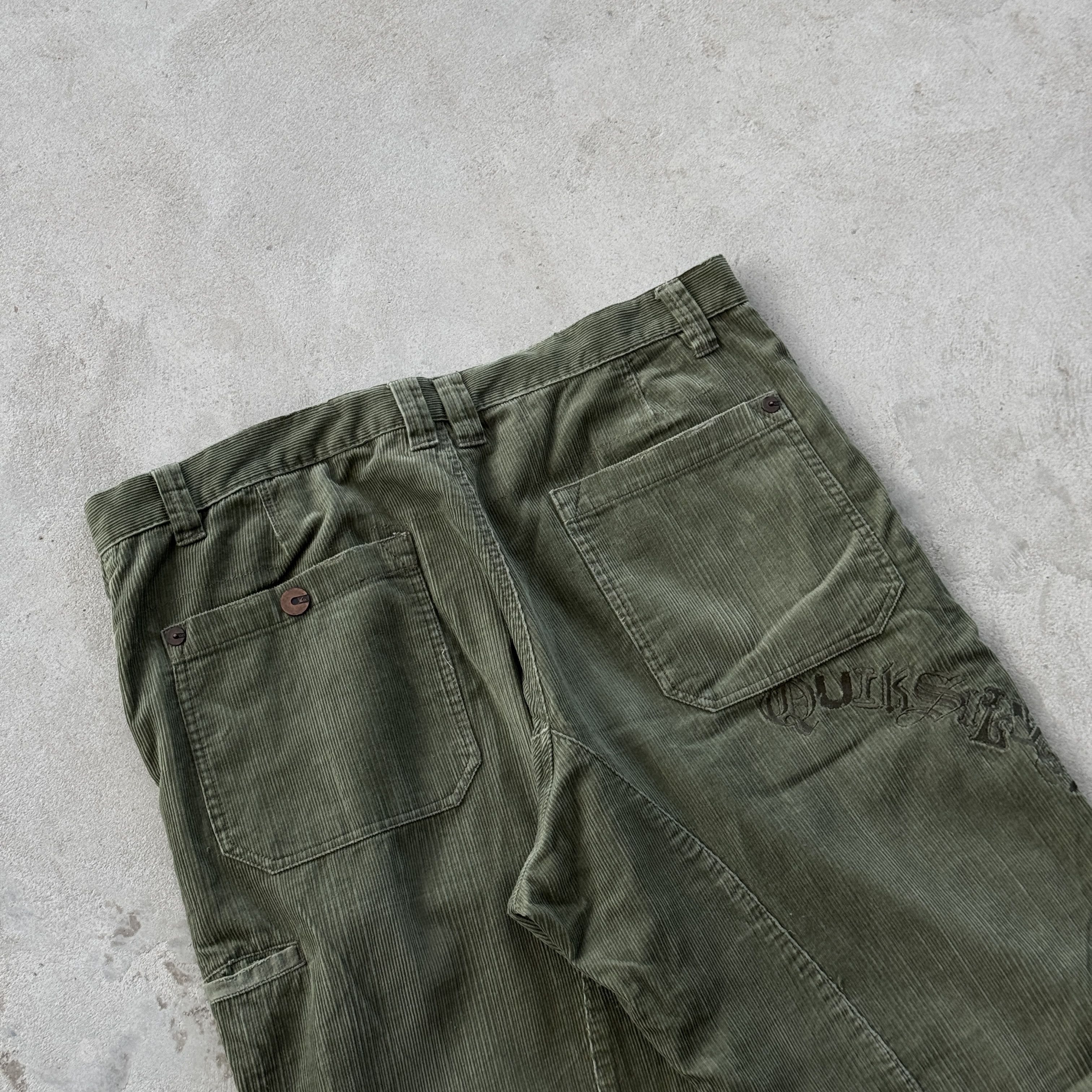 Quiksilver Quiksilver Corduroy Skate Cargo Pants Green Cord 36 Size US 36 / EU 52 - 3 Thumbnail