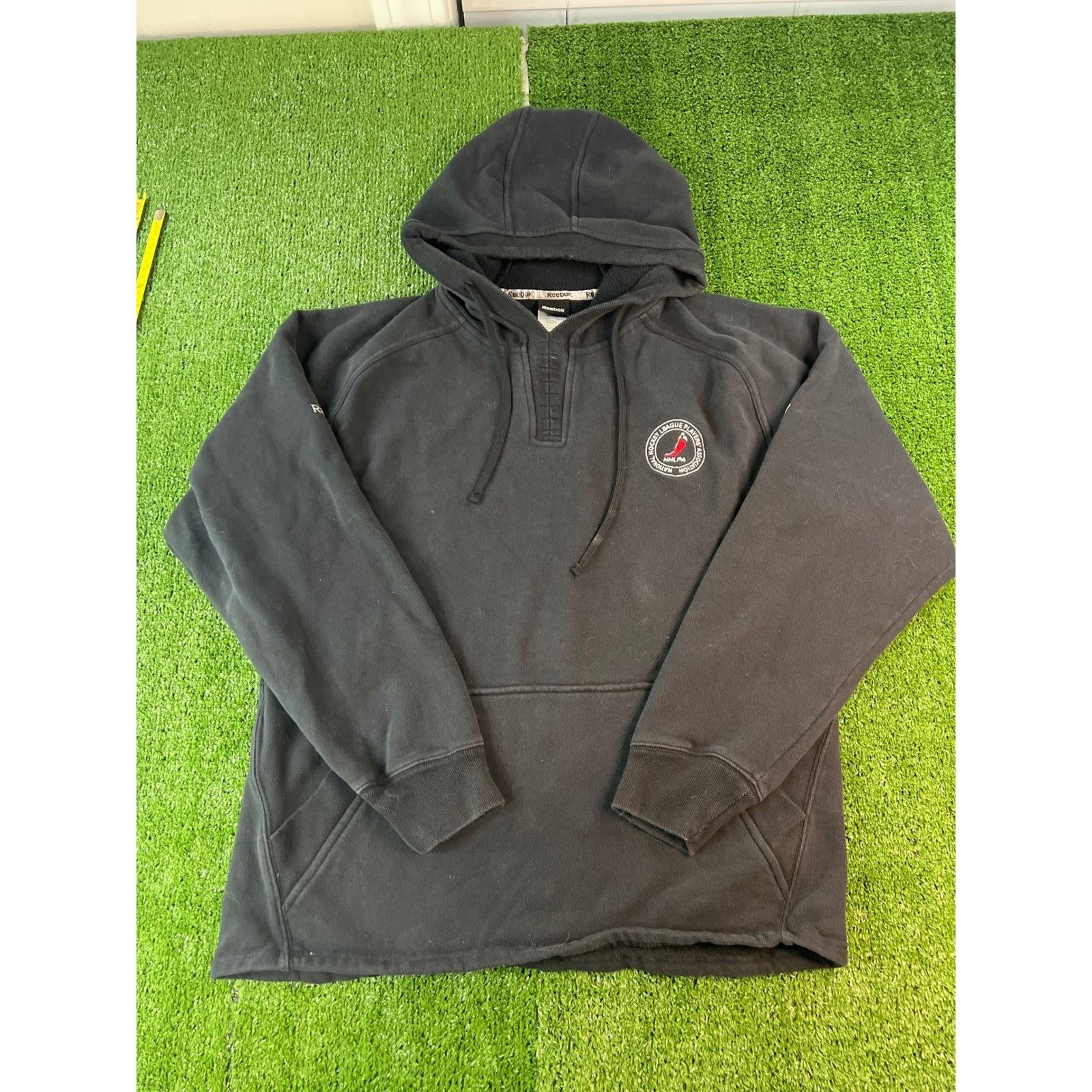 Reebok Reebok Mens Black Athletic Hoodie Pullover Logo SM Size US S / EU 44-46 / 1 - 1 Thumbnail