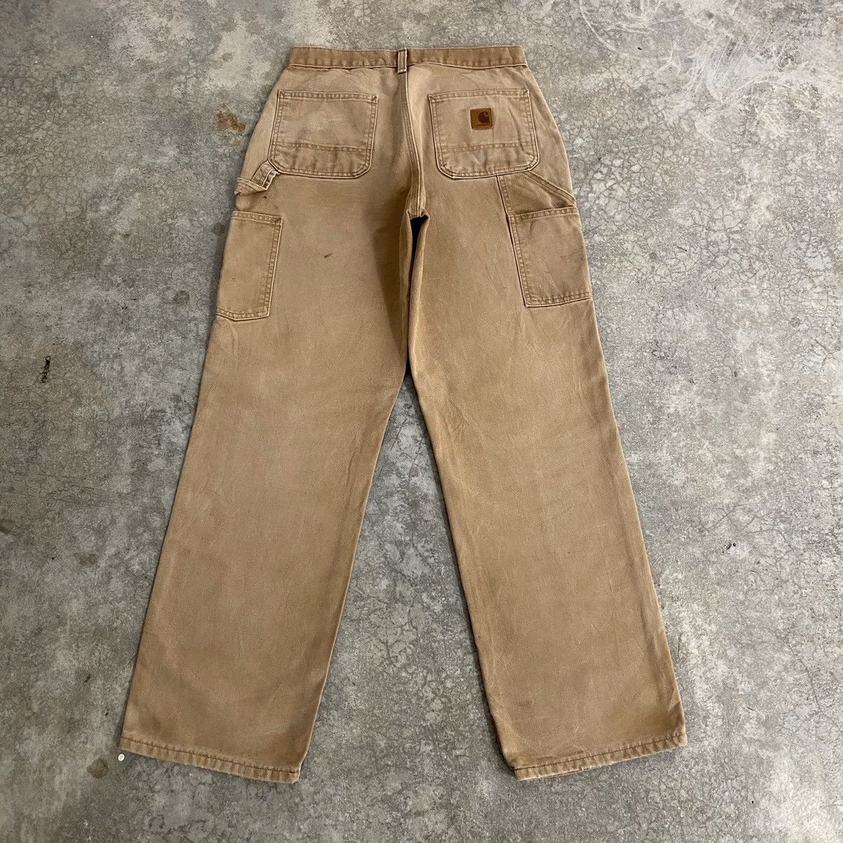 Carhartt Vintage Carhartt Faded Tan Dirty Carpenter Work Pants Size US 29 - 13 Thumbnail