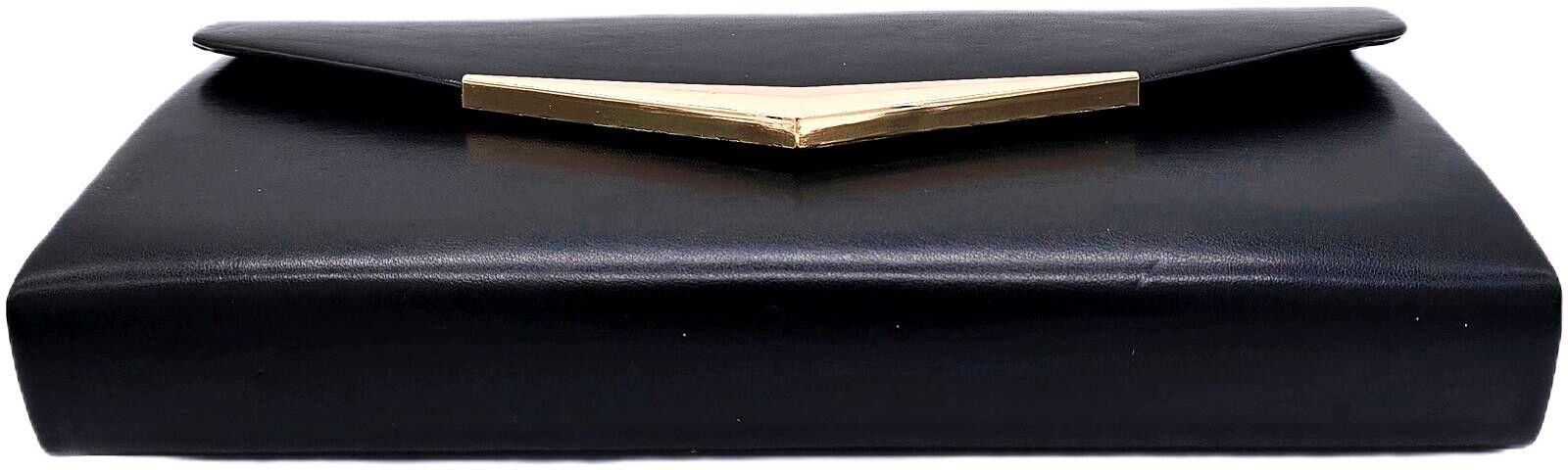Genetic Manipulation Shinichiro Kuriya Elegant Black Clutch Purse with Gold Chain and Accent Size ONE SIZE - 5 Thumbnail