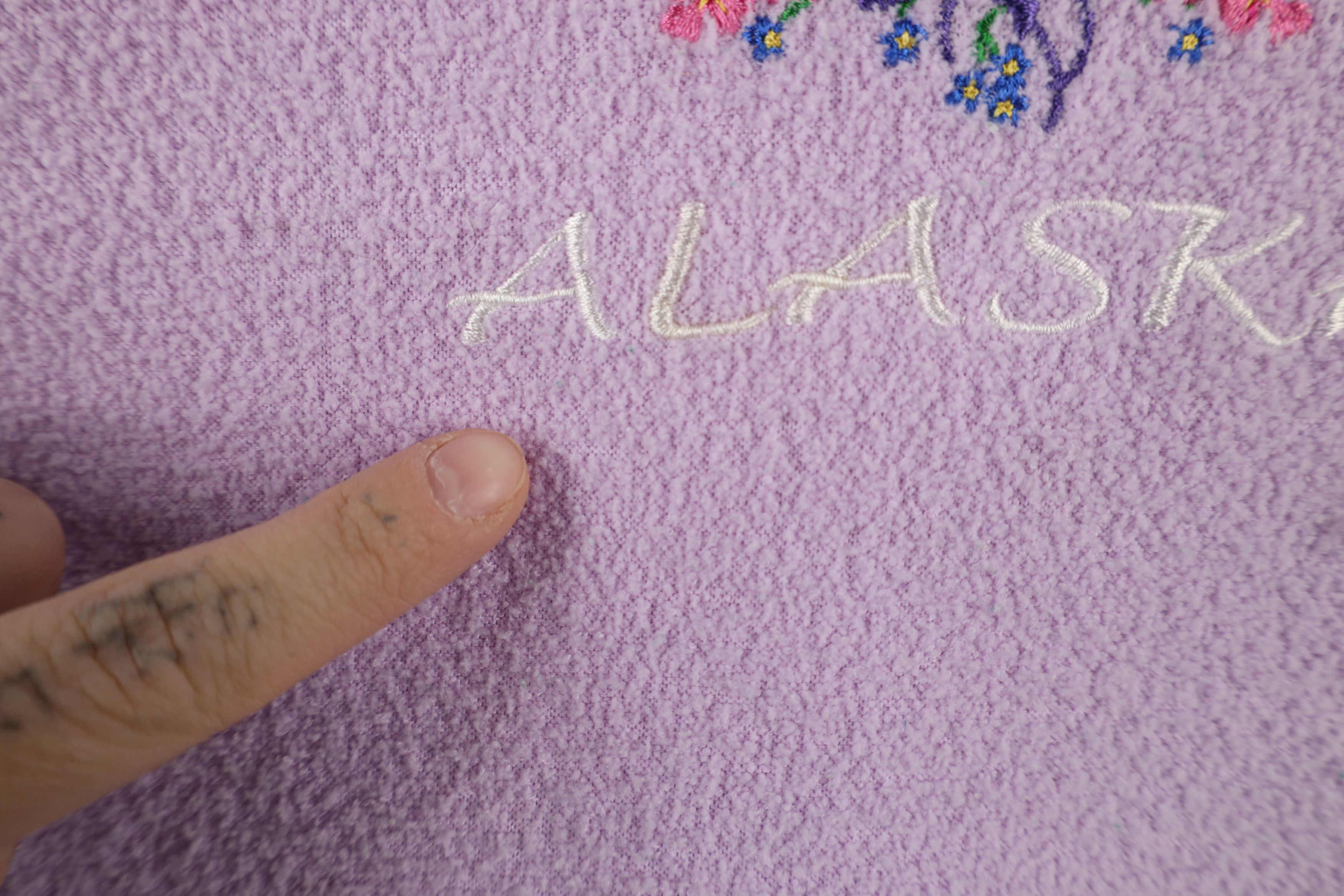 Vintage Vintage 90s Streetwear Alaska Flower Fleece Sweatshirt Size S / US 4 / IT 40 - 7 Thumbnail