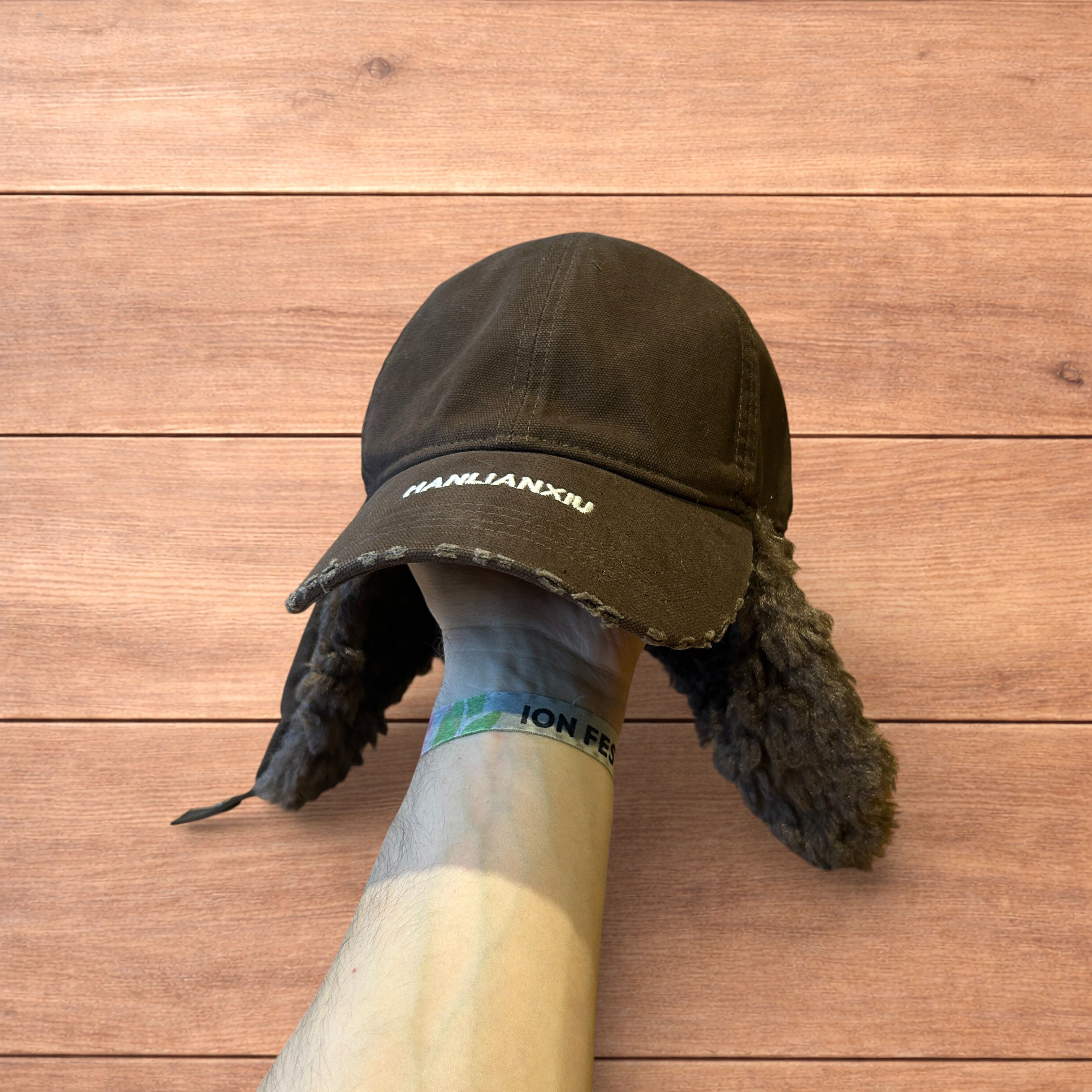 Japanese Brand Vintage style trapper Russian ear flap hat in brown colour. Size ONE SIZE - 1 Thumbnail