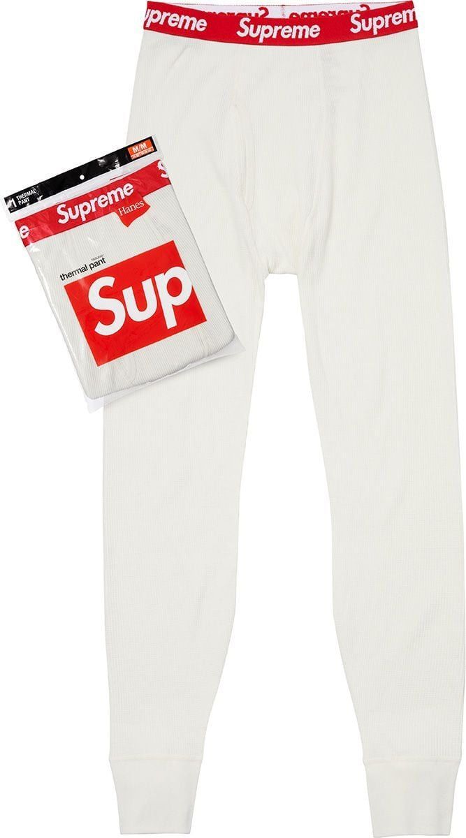 Supreme Supreme Hanes Thermal Pant Natural M Size US 32 / EU 48 - 1 Thumbnail