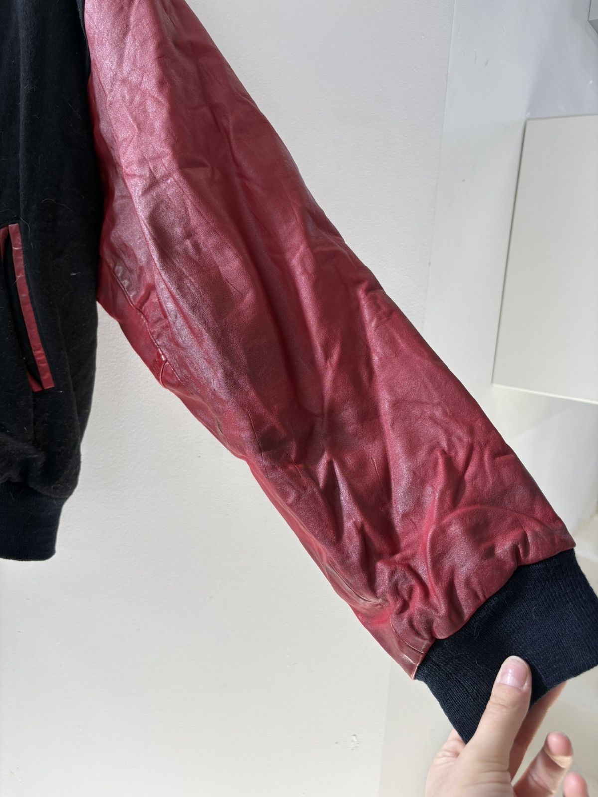 Marlboro × Vintage Black and red leather Marlboro varsity jacket Size US L / EU 52-54 / 3 - 4 Thumbnail