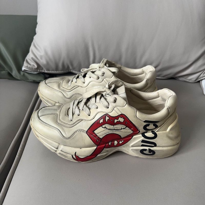Gucci Gucci Rhyton Leather Vintage Low-Top Sneakers - Size US 7 / EU 40 - 1 Thumbnail