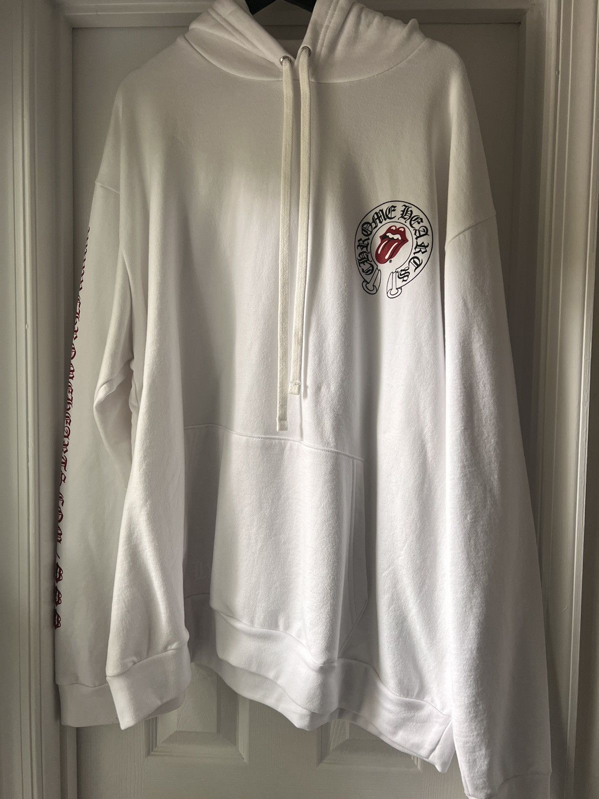 Chrome Hearts New White Chrome Hearts Rolling Stones Hoodie | Grailed