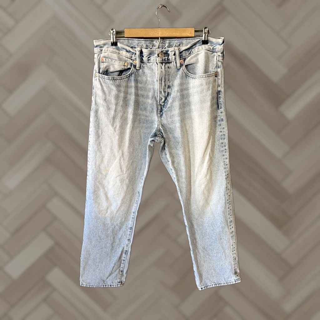 American Eagle Outfitters American Eagle Jeans Pants Mens Denim Blue Straight 34 x 30 Regular Size 34 Inseam 30 Mens Clothing Nate Size US 34 / EU 50 - 1 Thumbnail