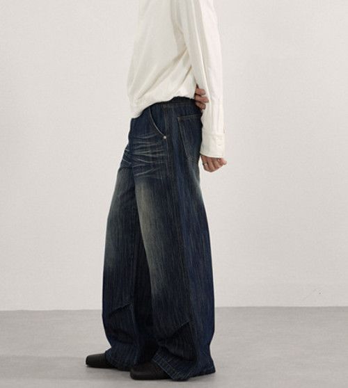 Japanese Brand American-style men's loose straight leg jeans Size US 32 / EU 48 - 3 Thumbnail