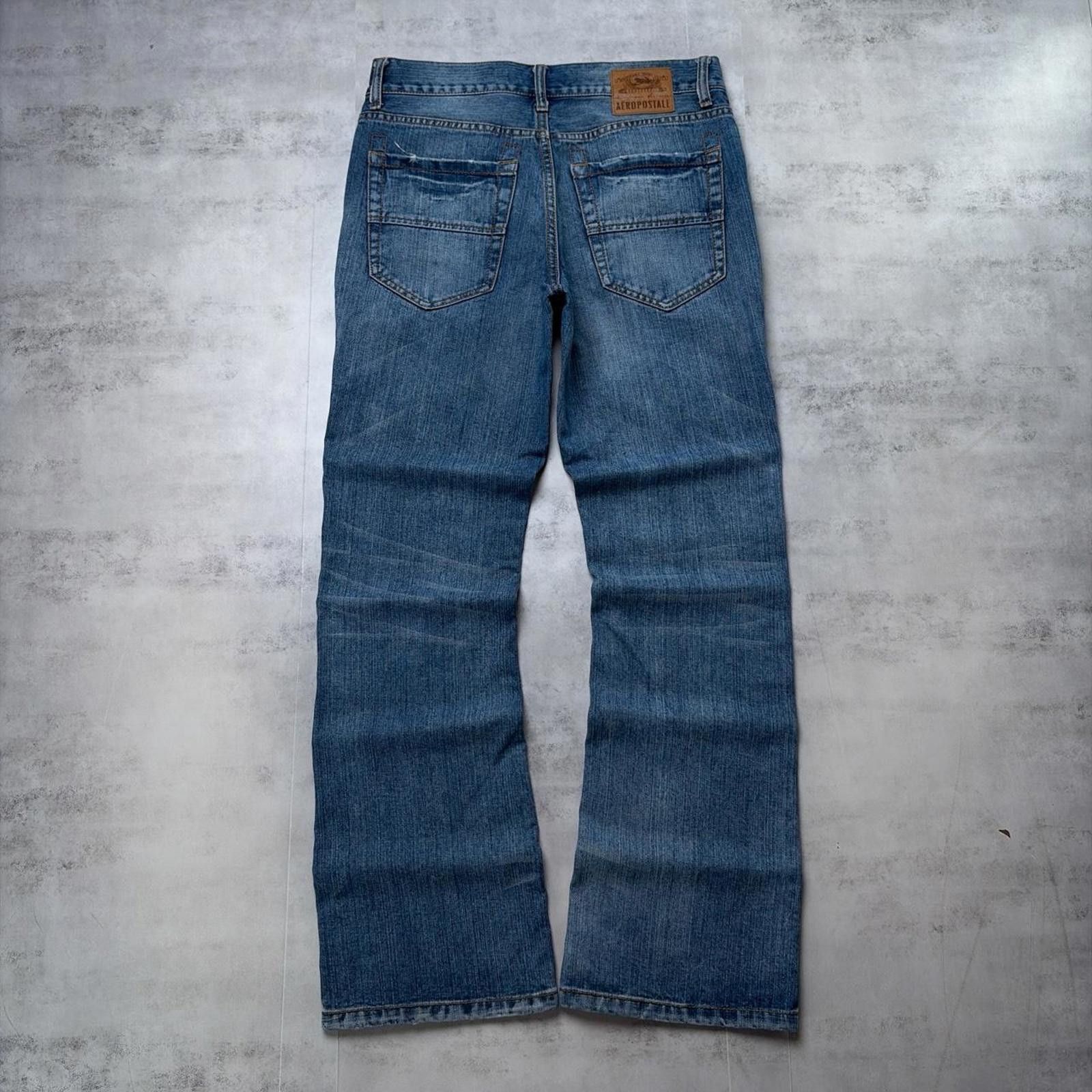 Aeropostale Y2K Blue Aeropostale Grunge Driggs Slim Bootcut Denim Jeans Size 30" / US 8 / IT 44 - 1 Thumbnail