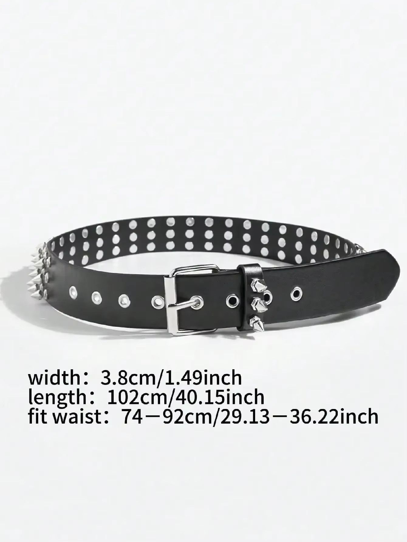 Jewelry Cool Punk Style Rivets Decorated Heavy Metal Dark Belt Size ONE SIZE - 5 Thumbnail