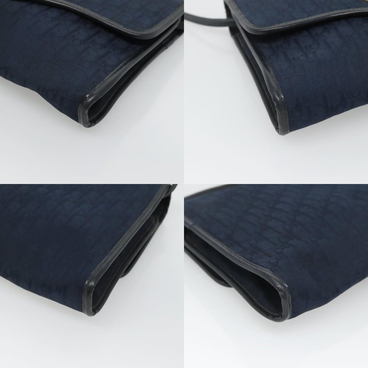 Dior DIOR Trotter Canvas Shoulder Bag Navy Gold Size ONE SIZE - 10 Thumbnail