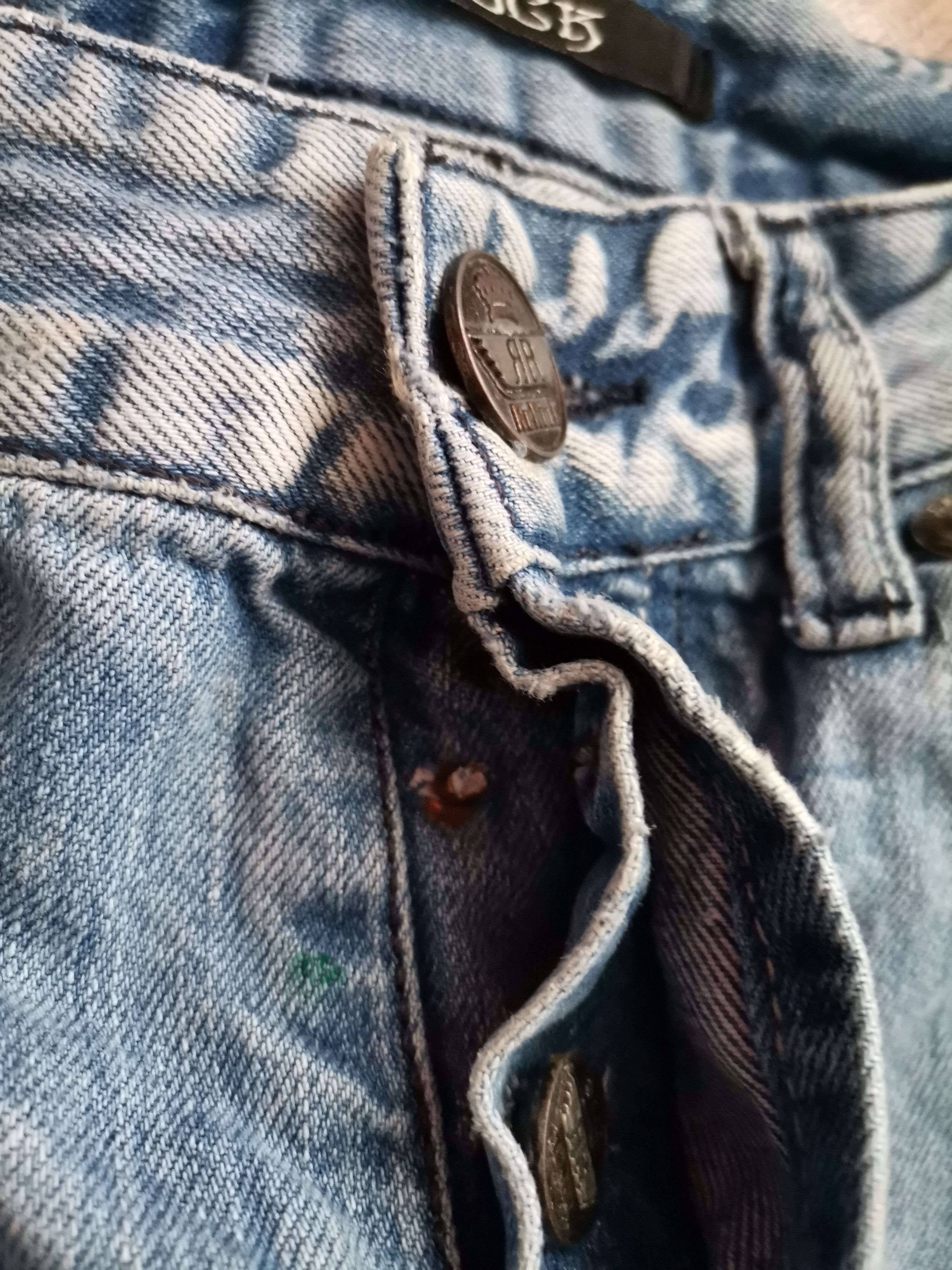 Vintage Vintage Rerock Distressed Patchwork Jeans Size US 32 / EU 48 - 3 Thumbnail