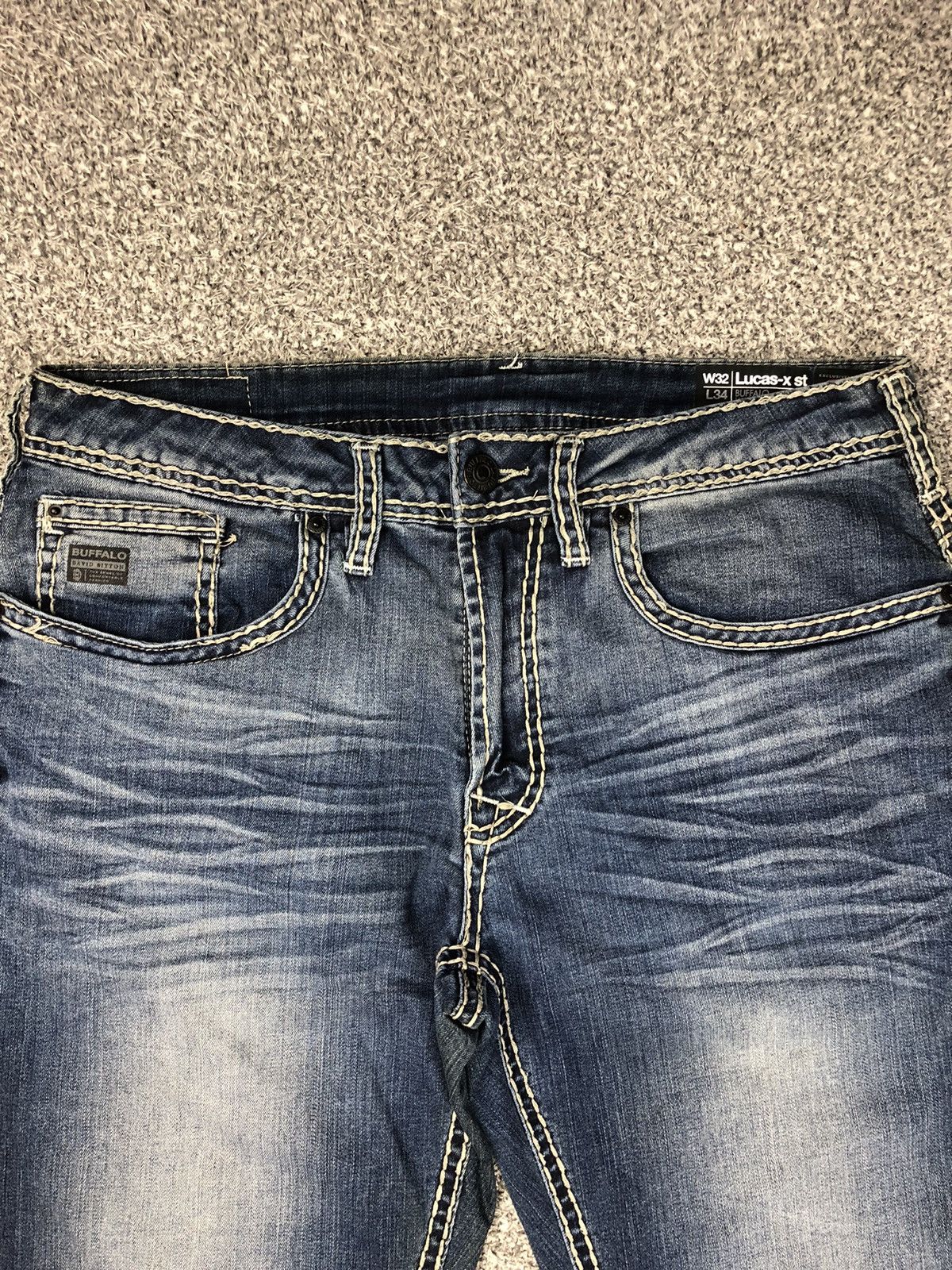 If Six Was Nine × Japanese Brand × Vintage Buffalo David Bitton Relaxed Straight Stretch Jeans Size US 35 - 3 Thumbnail